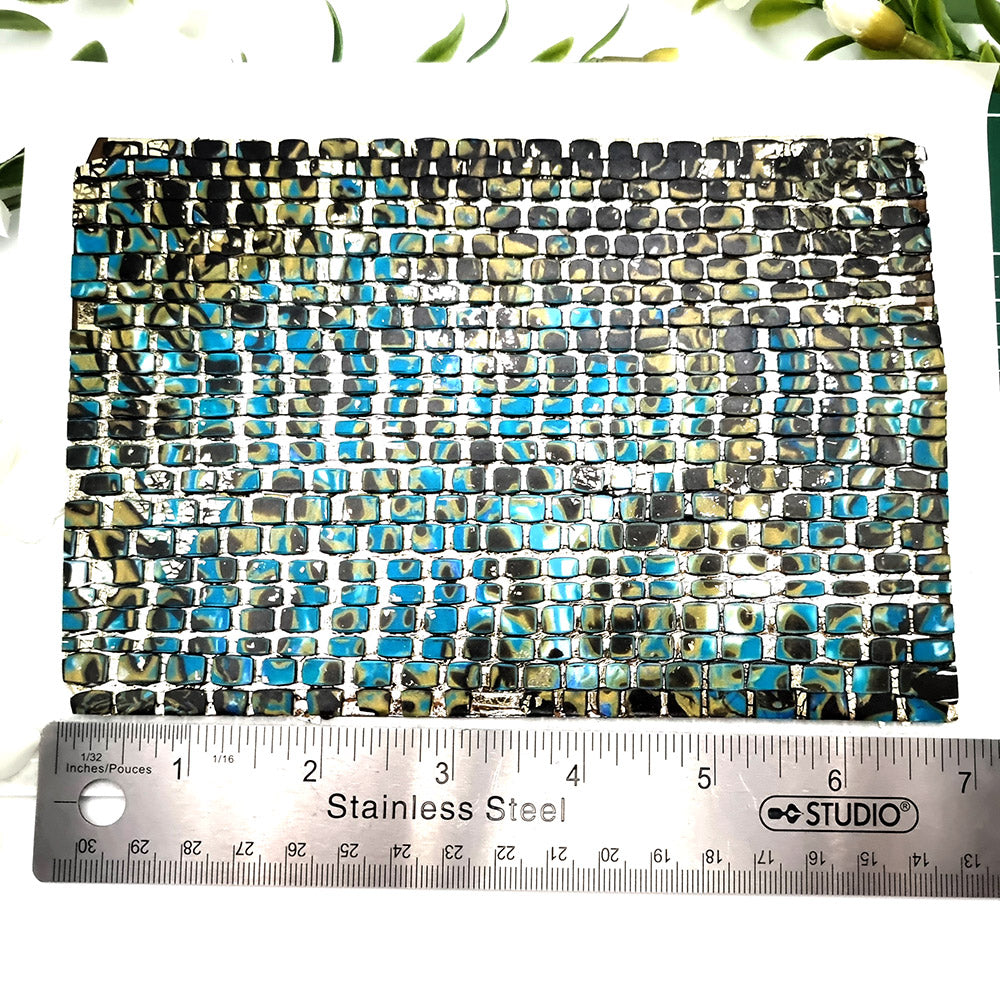 Raw polymer clay veneer sheet, Mosaic and Mokume Gane Veneers Set