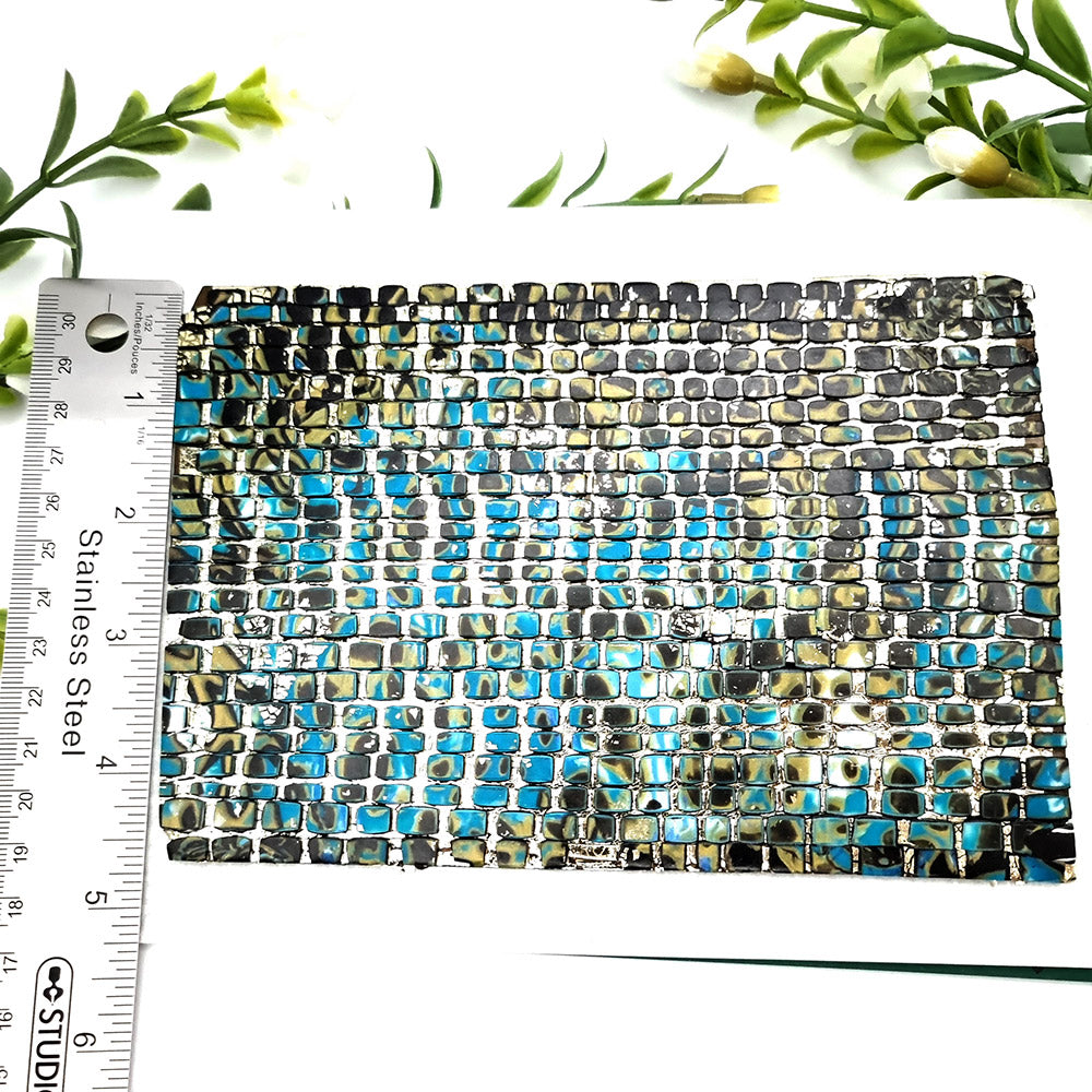 Raw polymer clay veneer sheet, Mosaic and Mokume Gane Veneers Set