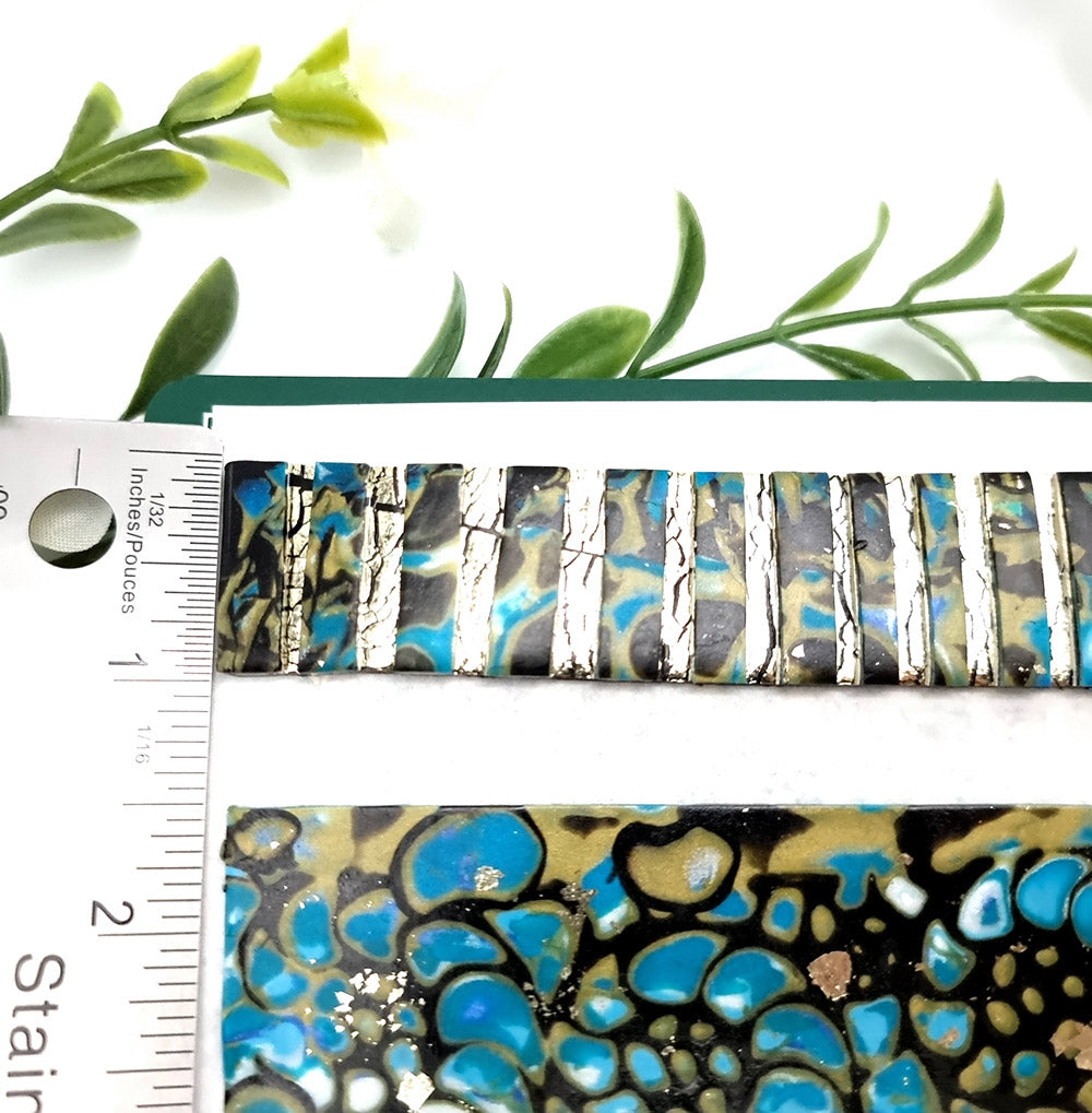 Raw polymer clay veneer sheet, Mosaic and Mokume Gane Veneers Set