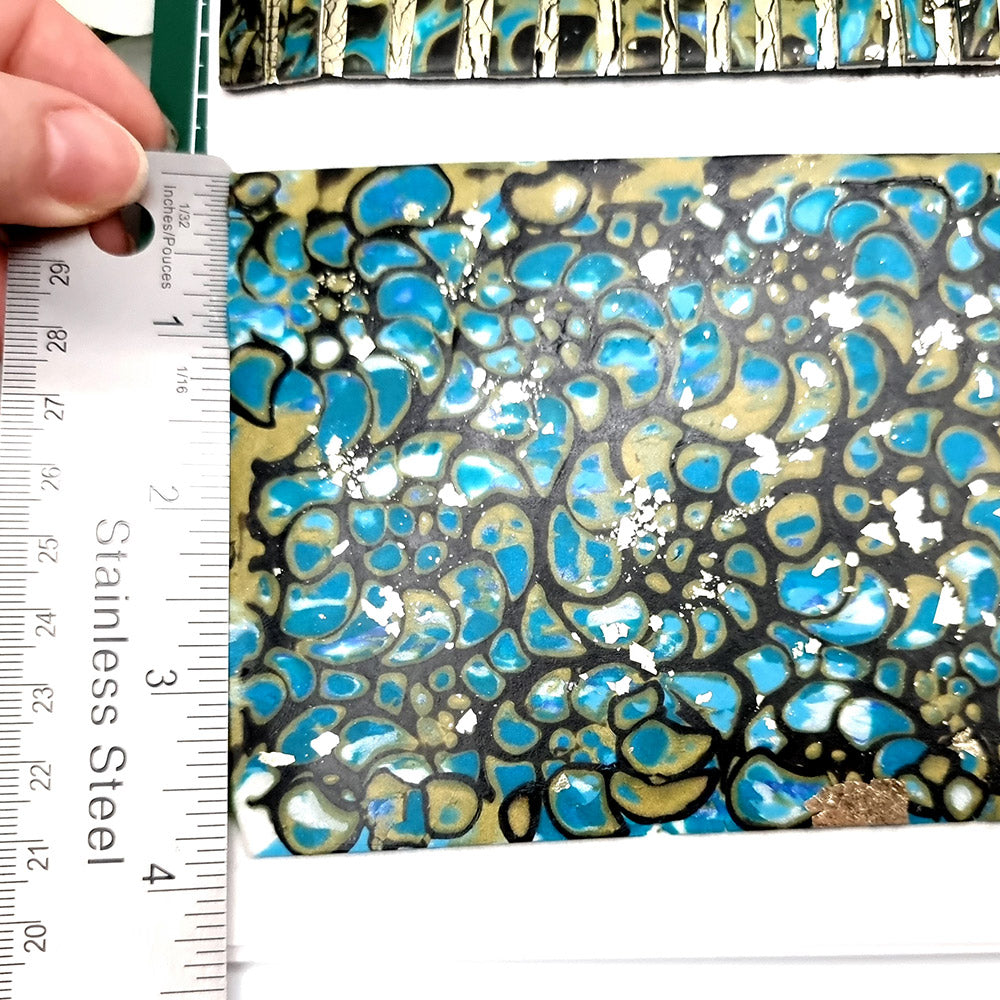 Raw polymer clay veneer sheet, Mosaic and Mokume Gane Veneers Set