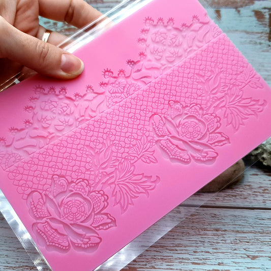Silicone Texture - “Tender Flowers Lace”