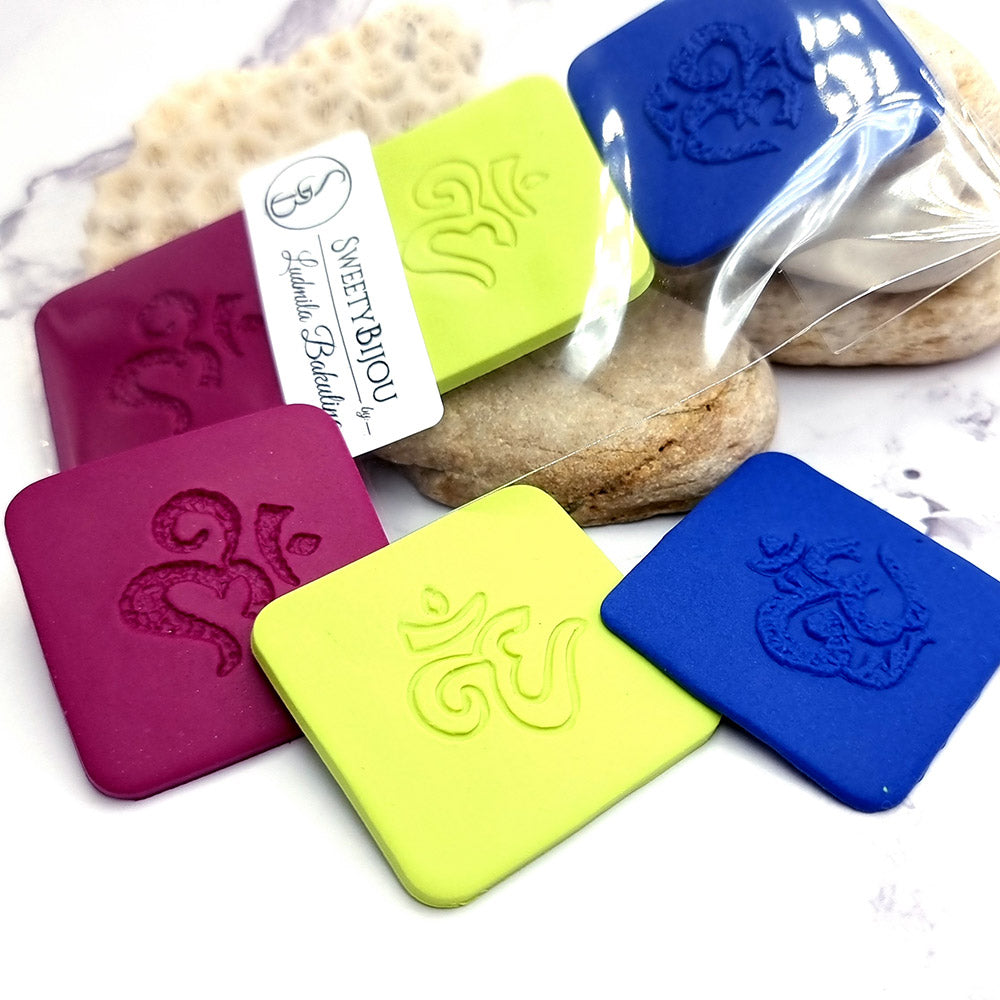 OM Sign silicone mold for polymer clay