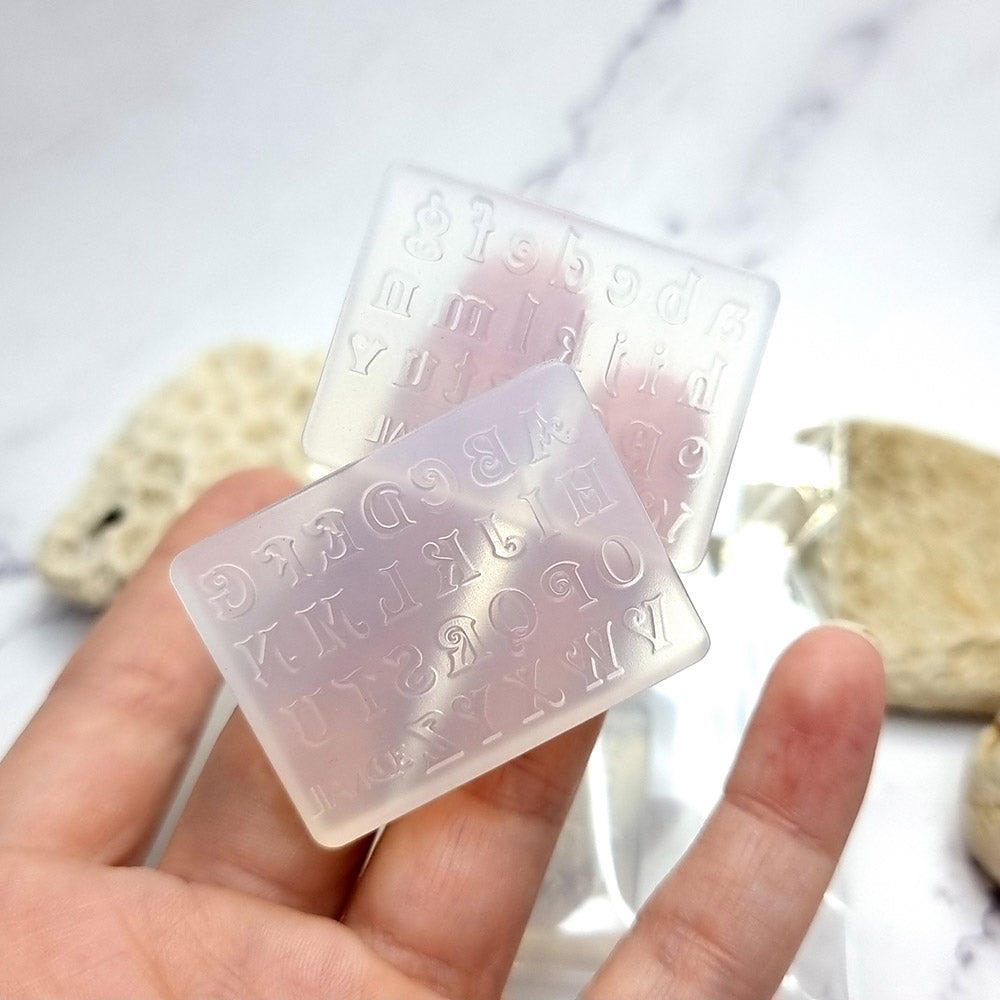 Old Style Letters silicone mold for polymer clay