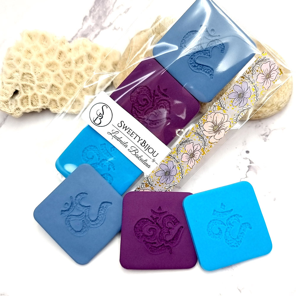 OM Sign silicone mold for polymer clay