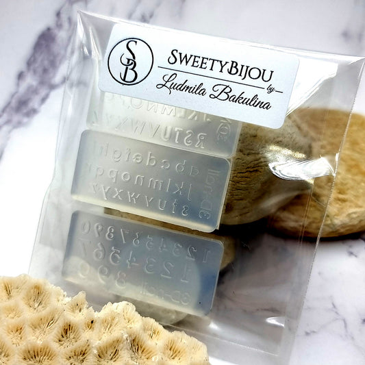 Letters & Numbers - Clear Silicone Molds - Set of 3 Molds