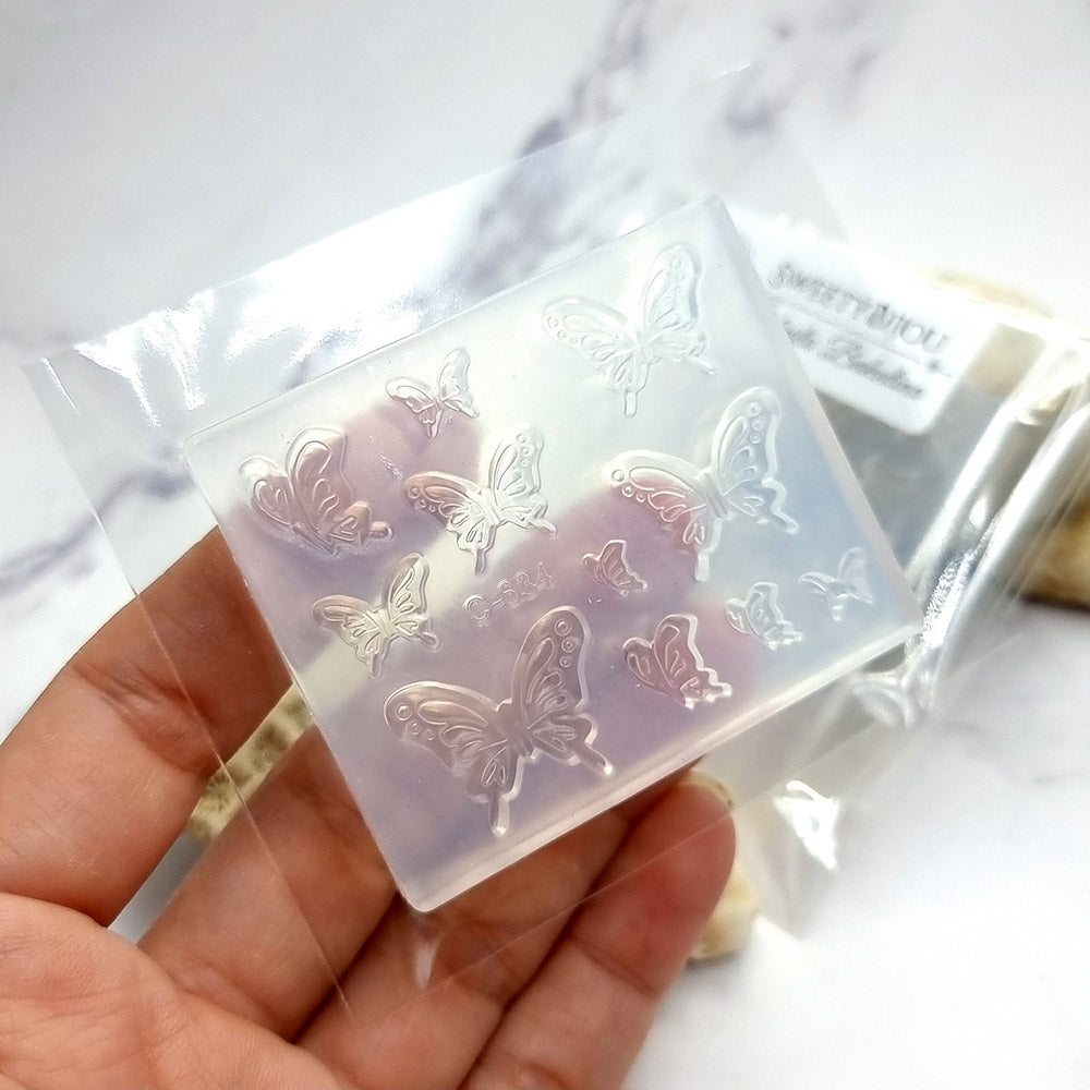 Butterfly silicone mold for polymer clay