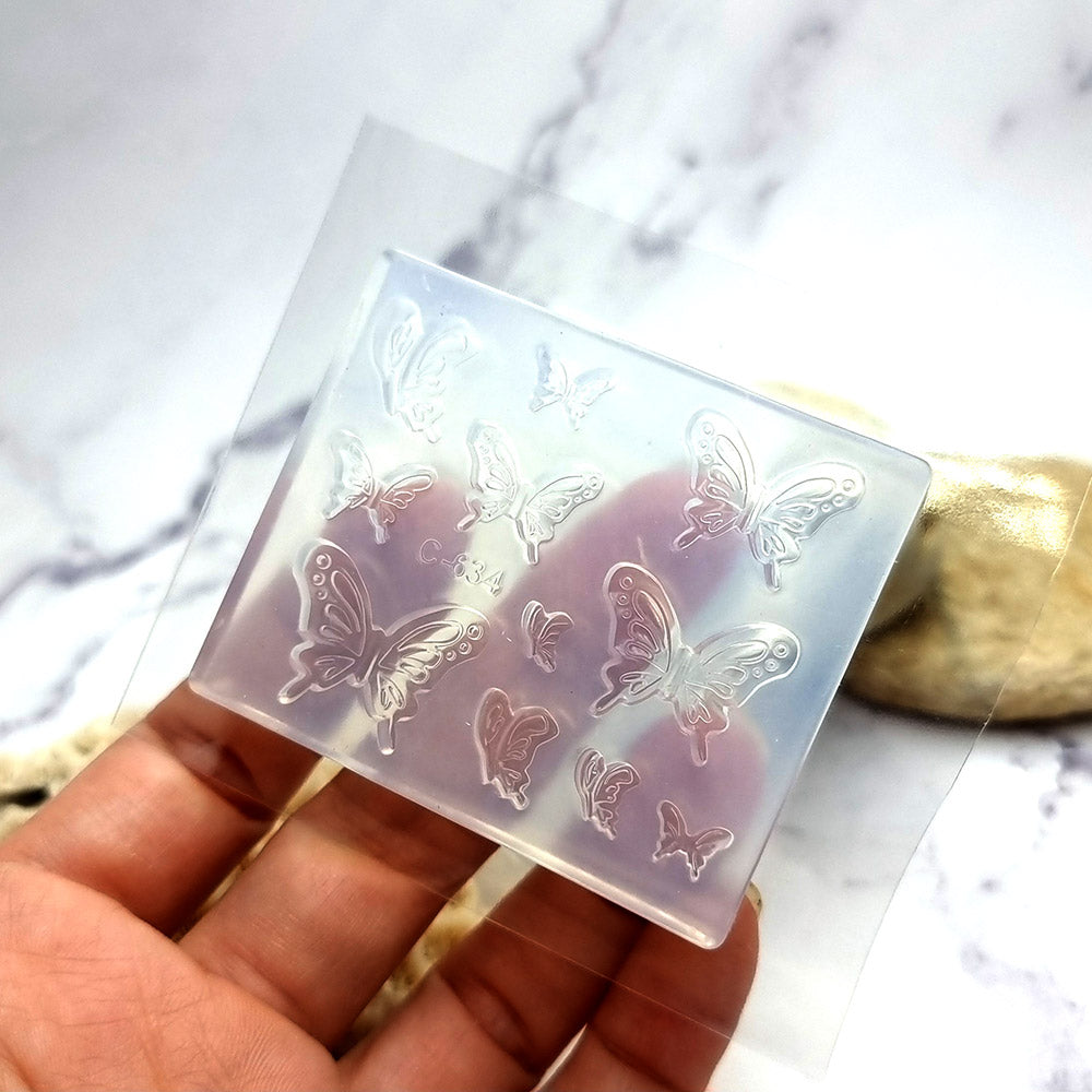 Butterfly silicone mold for polymer clay