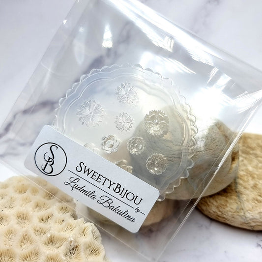 Flowers and Lotus - Clear Silicone Mold