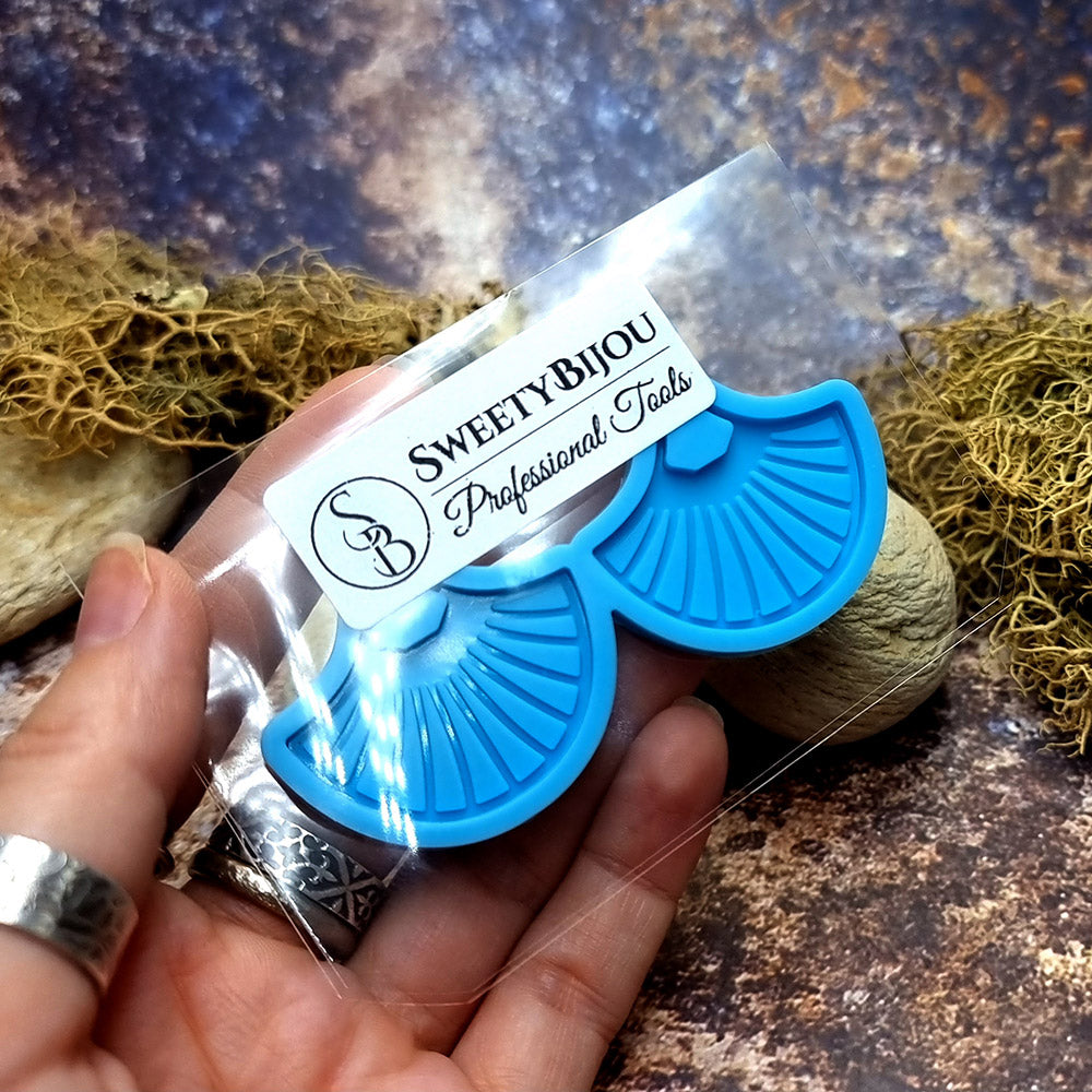 Earring shape silicone mold for polymer clay