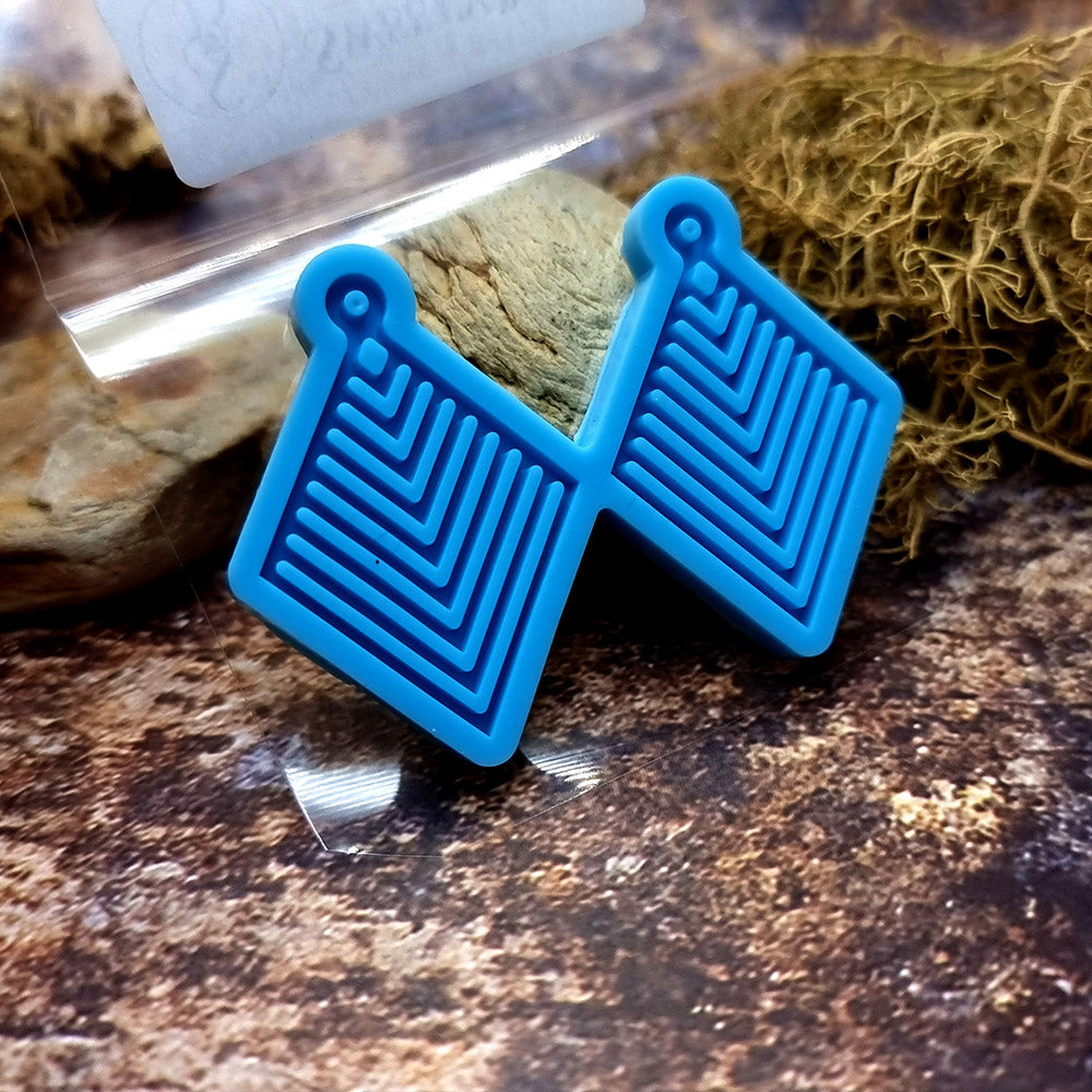 Earring shape silicone mold for polymer clay