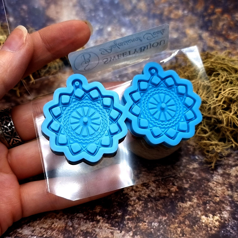 Earring shape silicone mold for polymer clay