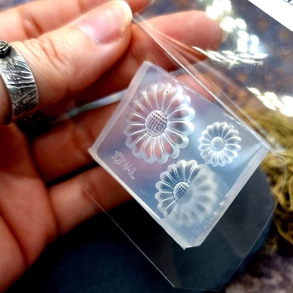 Chamomile Flowers silicone mold for polymer clay