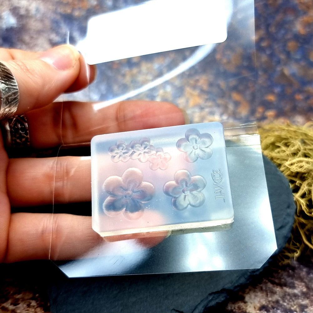 Simple Flowers silicone mold for polymer clay