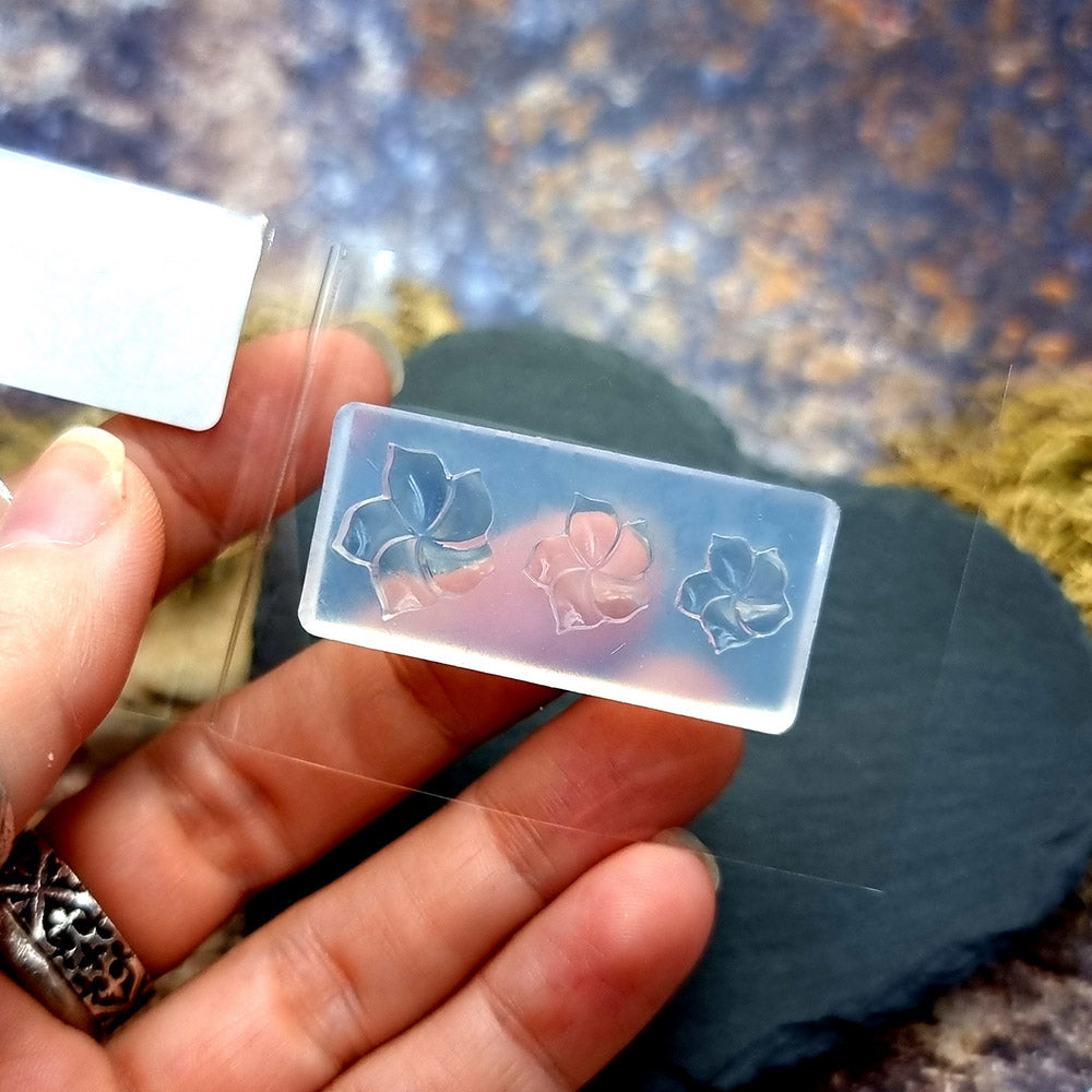Plumeria Flowers silicone mold for polymer clay
