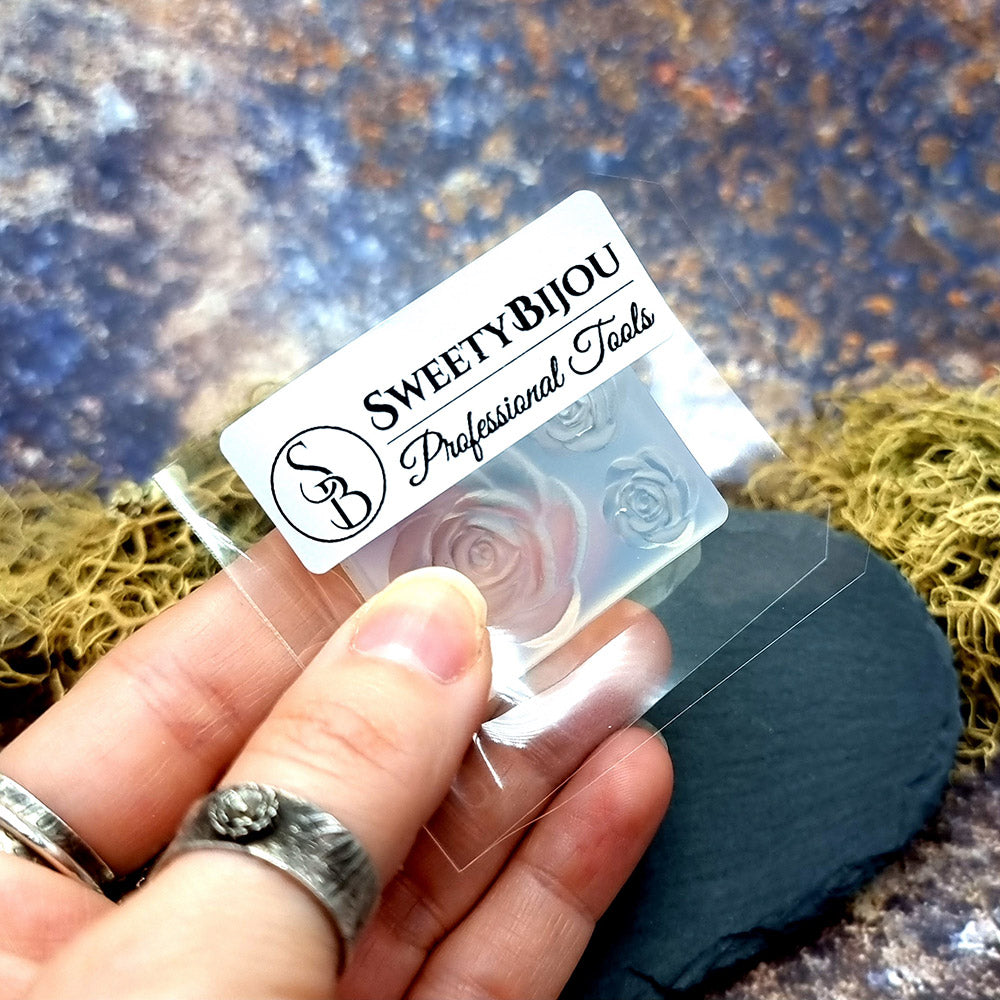 Roses silicone mold for polymer clay