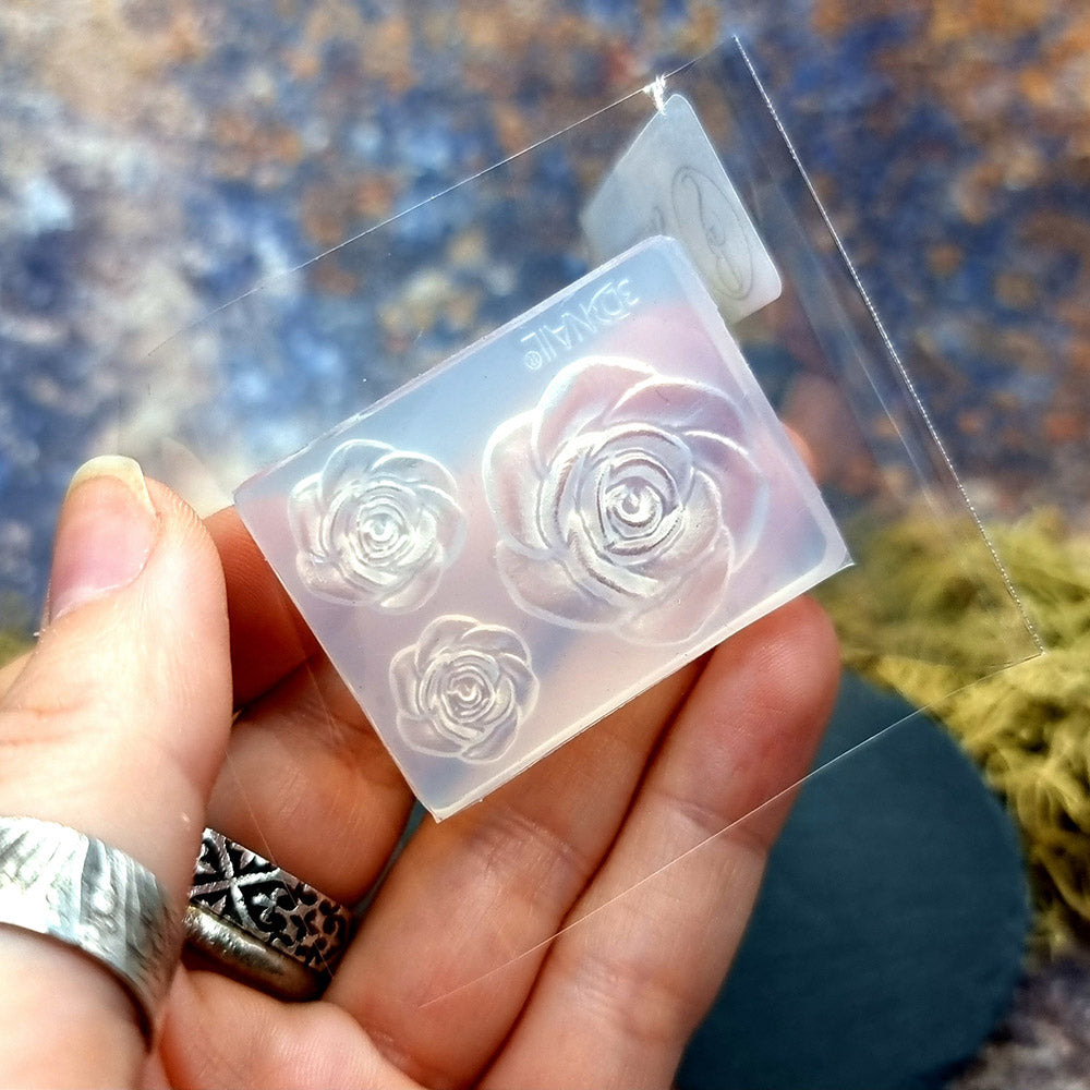 Roses silicone mold for polymer clay