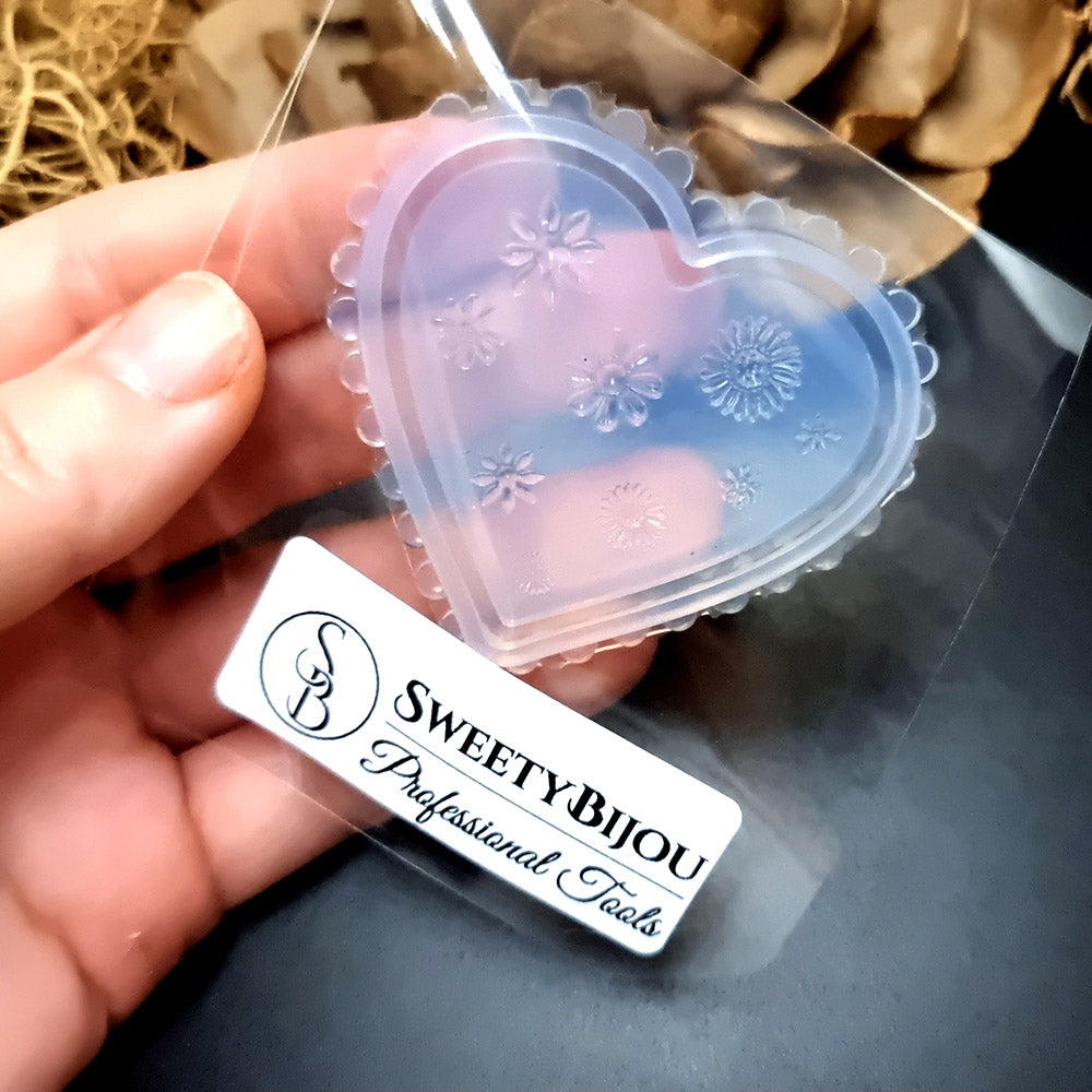 Flowers silicone mold for polymer clay