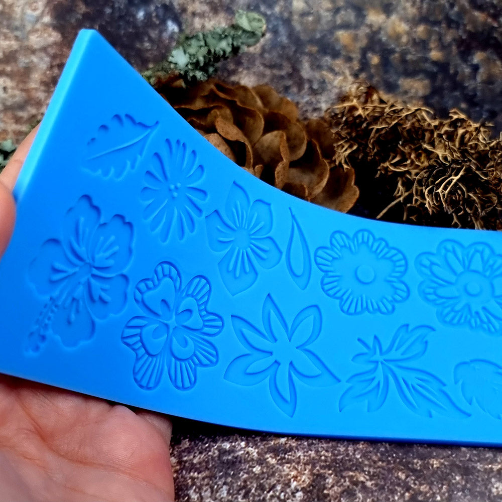 Flowers - Thin Detailed silicone mold for polymer clay