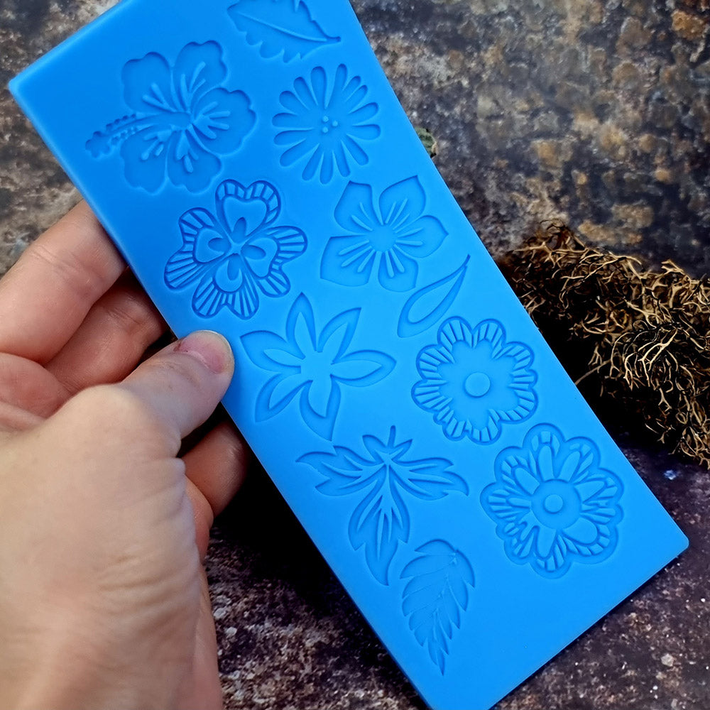 Flowers - Thin Detailed silicone mold for polymer clay