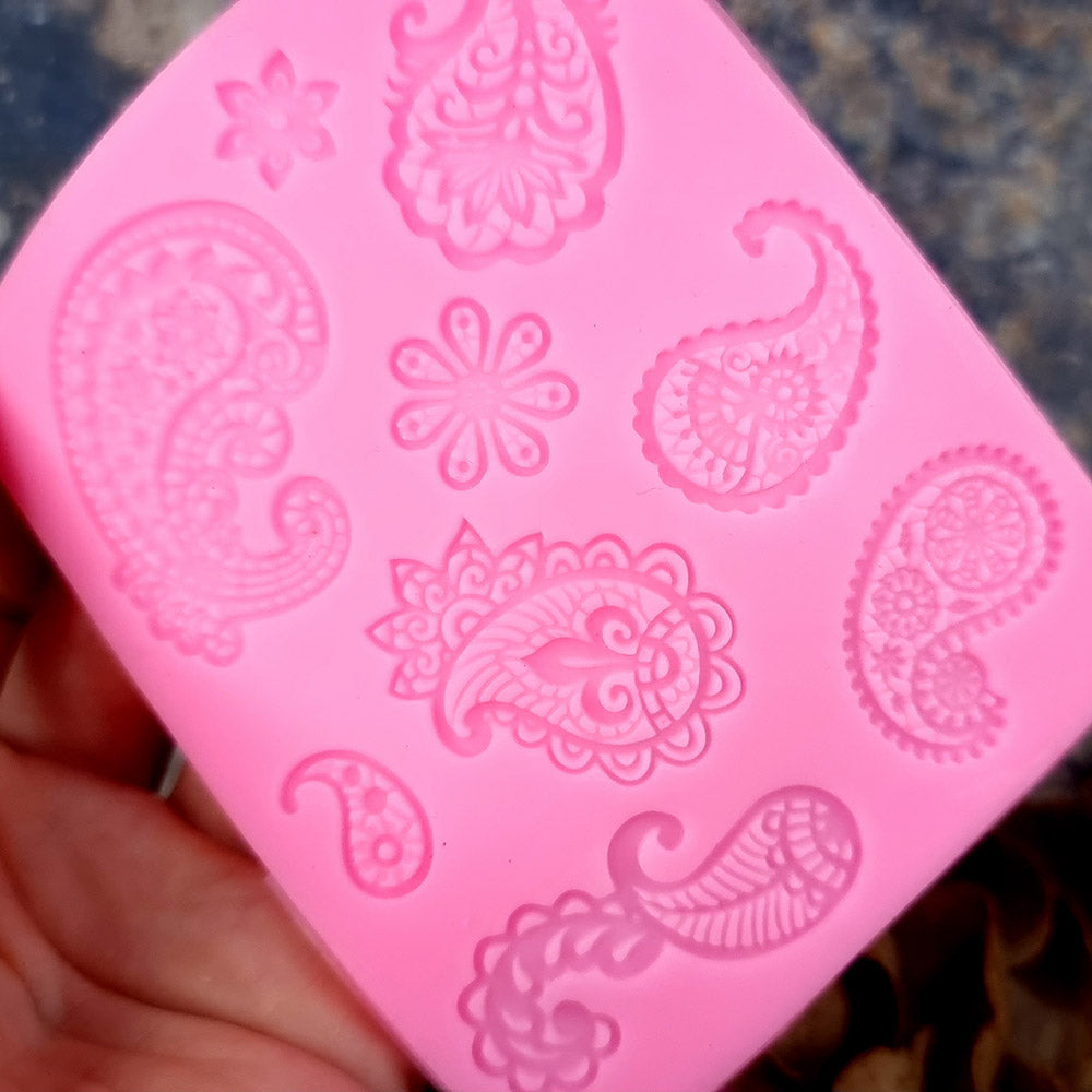 Paisley - Thin silicone mold for polymer clay