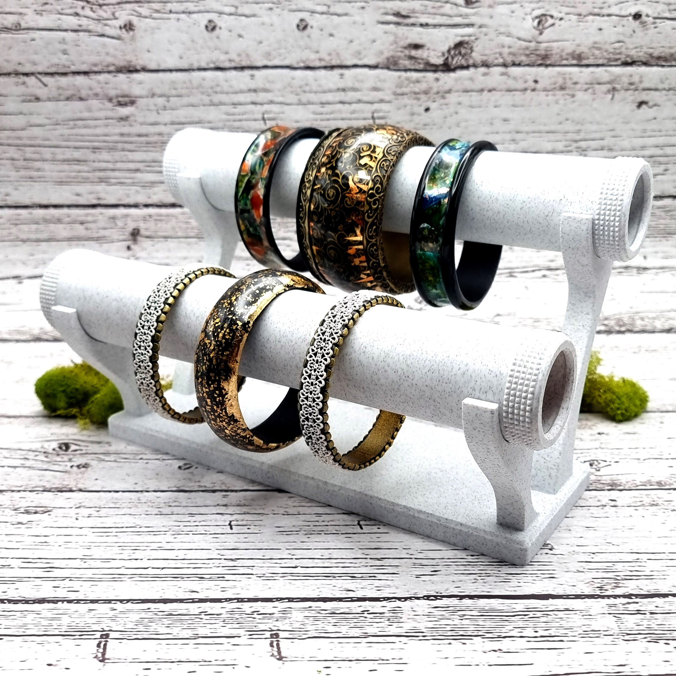 Double Display for Bracelets - White Marble Display for Bracelets SweetyBijou Tools