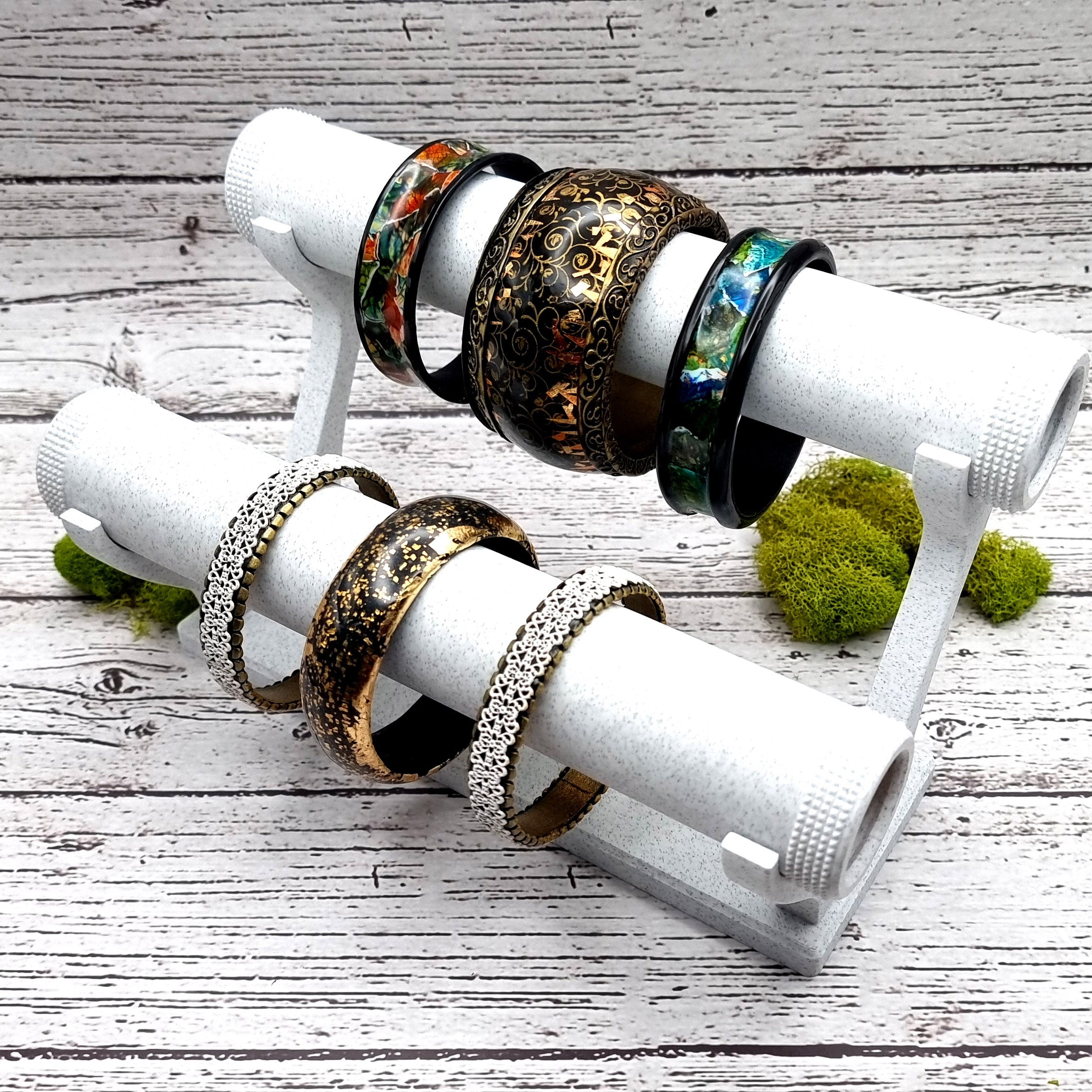 Double Display for Bracelets - White Marble Display for Bracelets SweetyBijou Tools