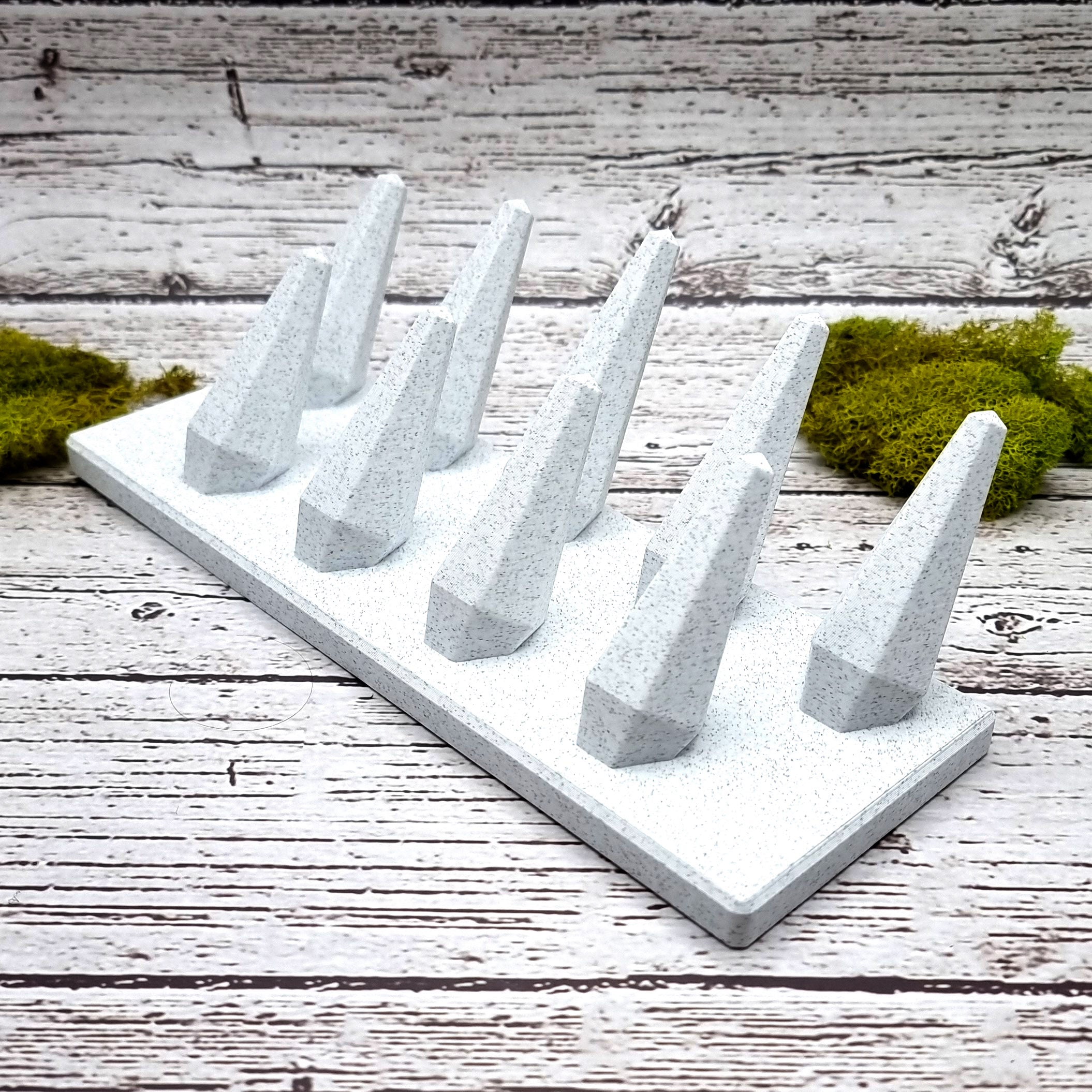 9 Fingers for Large Rings Display - White Marble Display for Rings SweetyBijou Tools