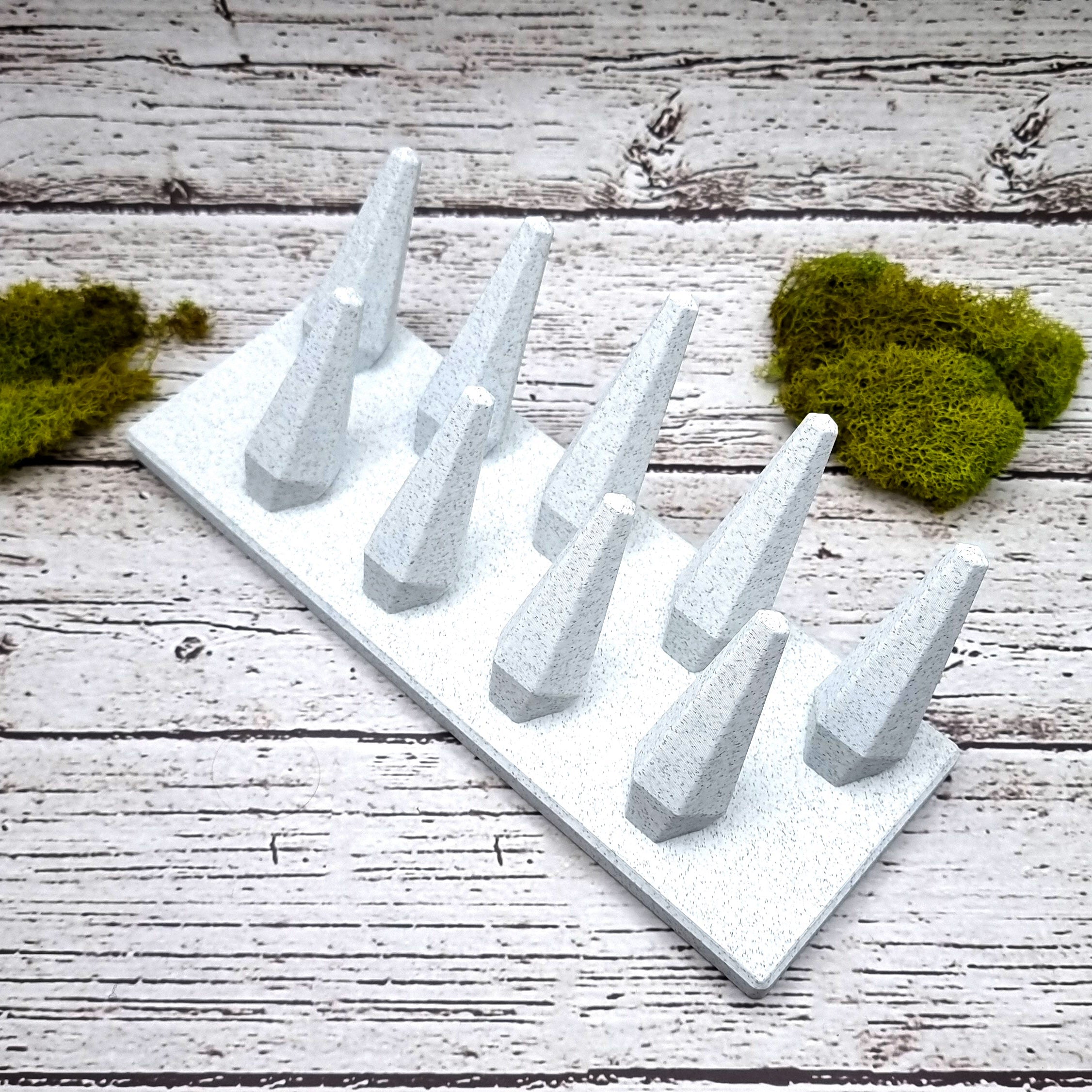 9 Fingers for Large Rings Display - White Marble Display for Rings SweetyBijou Tools