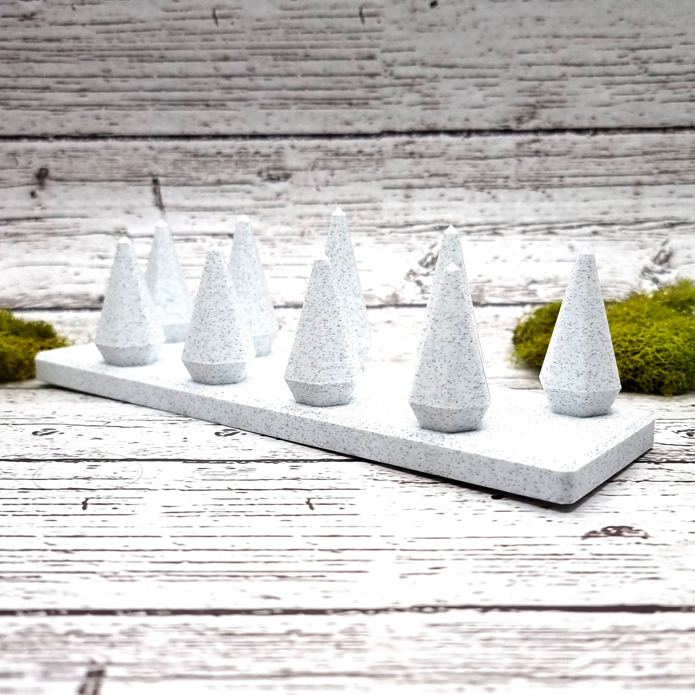 9 Fingers Display for Rings (Vertical) - White Marble Display for Rings SweetyBijou Tools