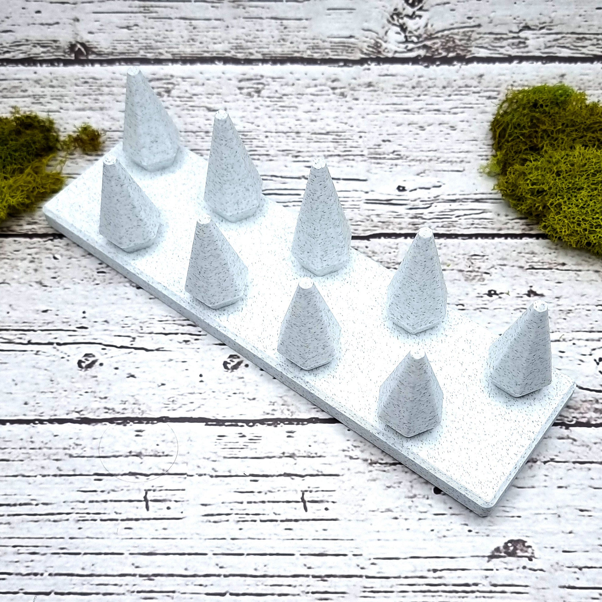 9 Fingers Display for Rings (Vertical) - White Marble Display for Rings SweetyBijou Tools