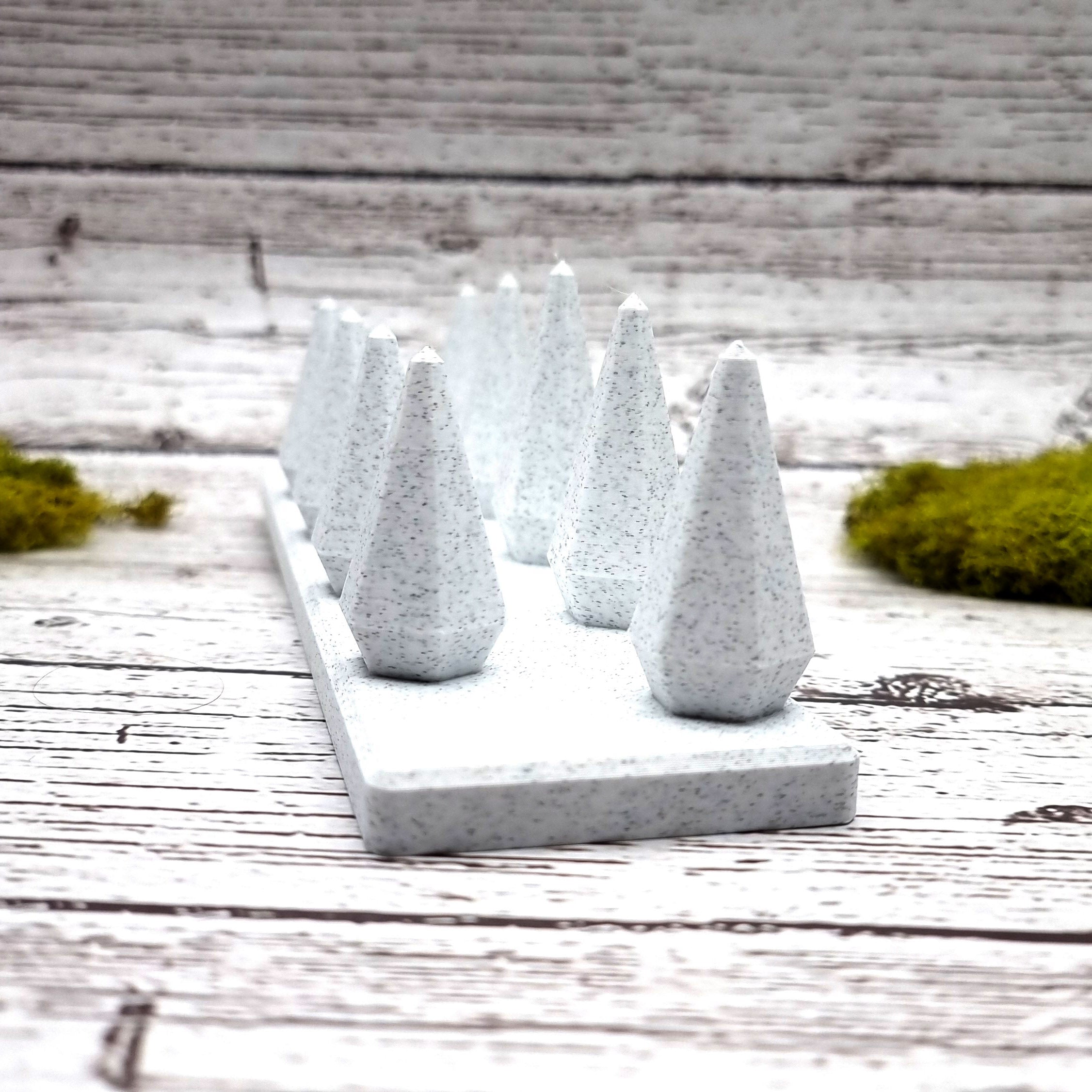9 Fingers Display for Rings (Vertical) - White Marble Display for Rings SweetyBijou Tools