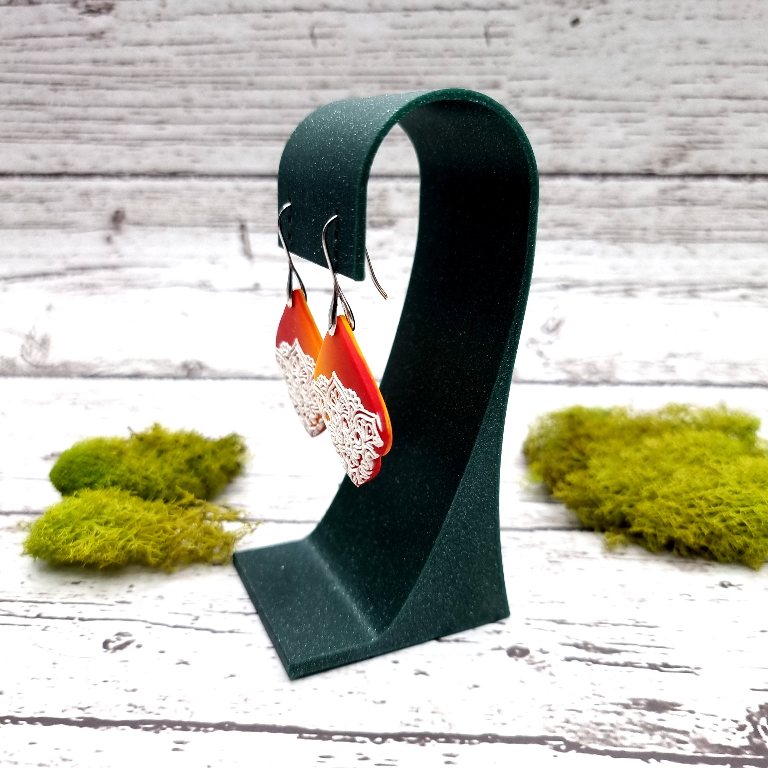Curved Display for Earrings - Alpine Green Display for Earrings SweetyBijou Tools