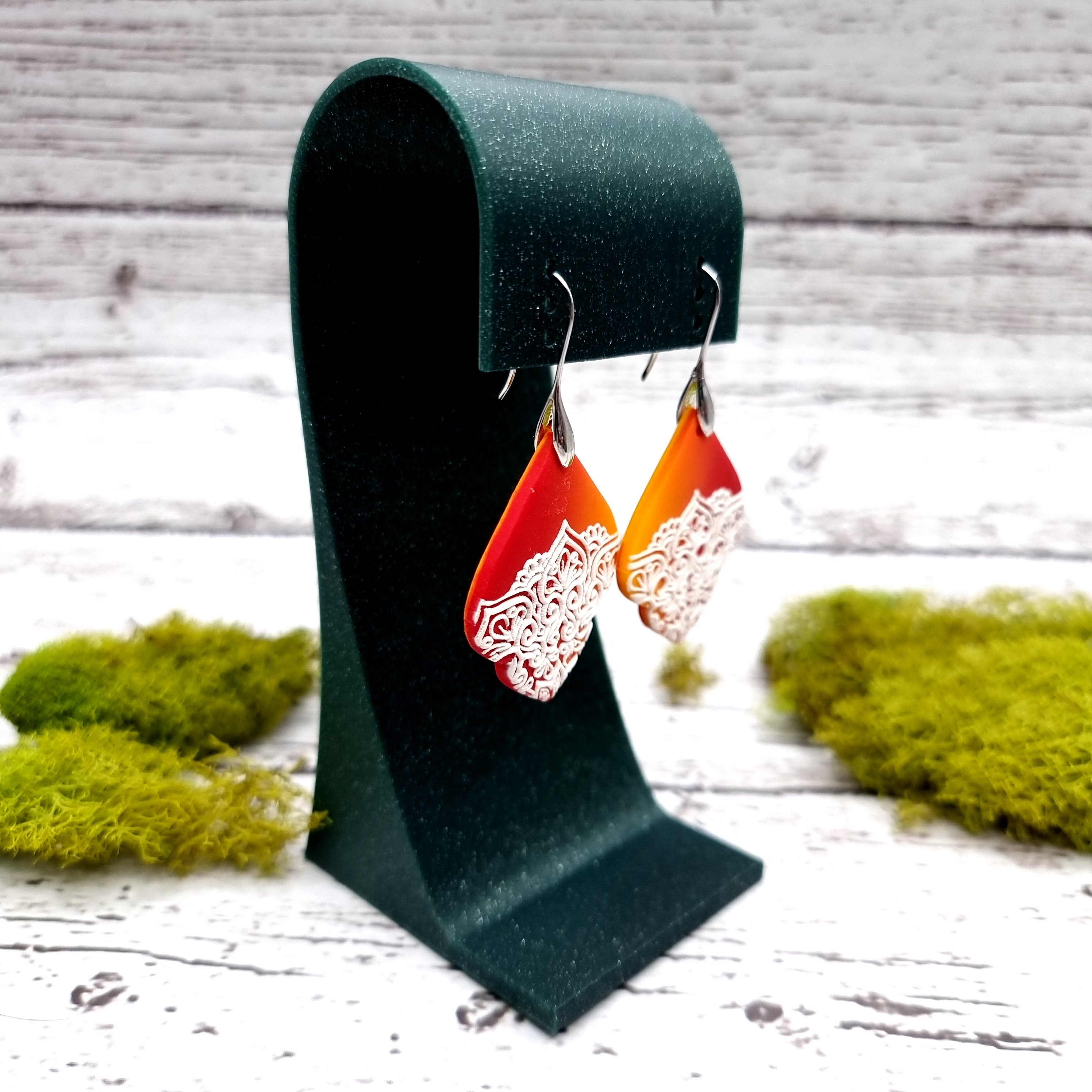Curved Display for Earrings - Alpine Green Display for Earrings SweetyBijou Tools