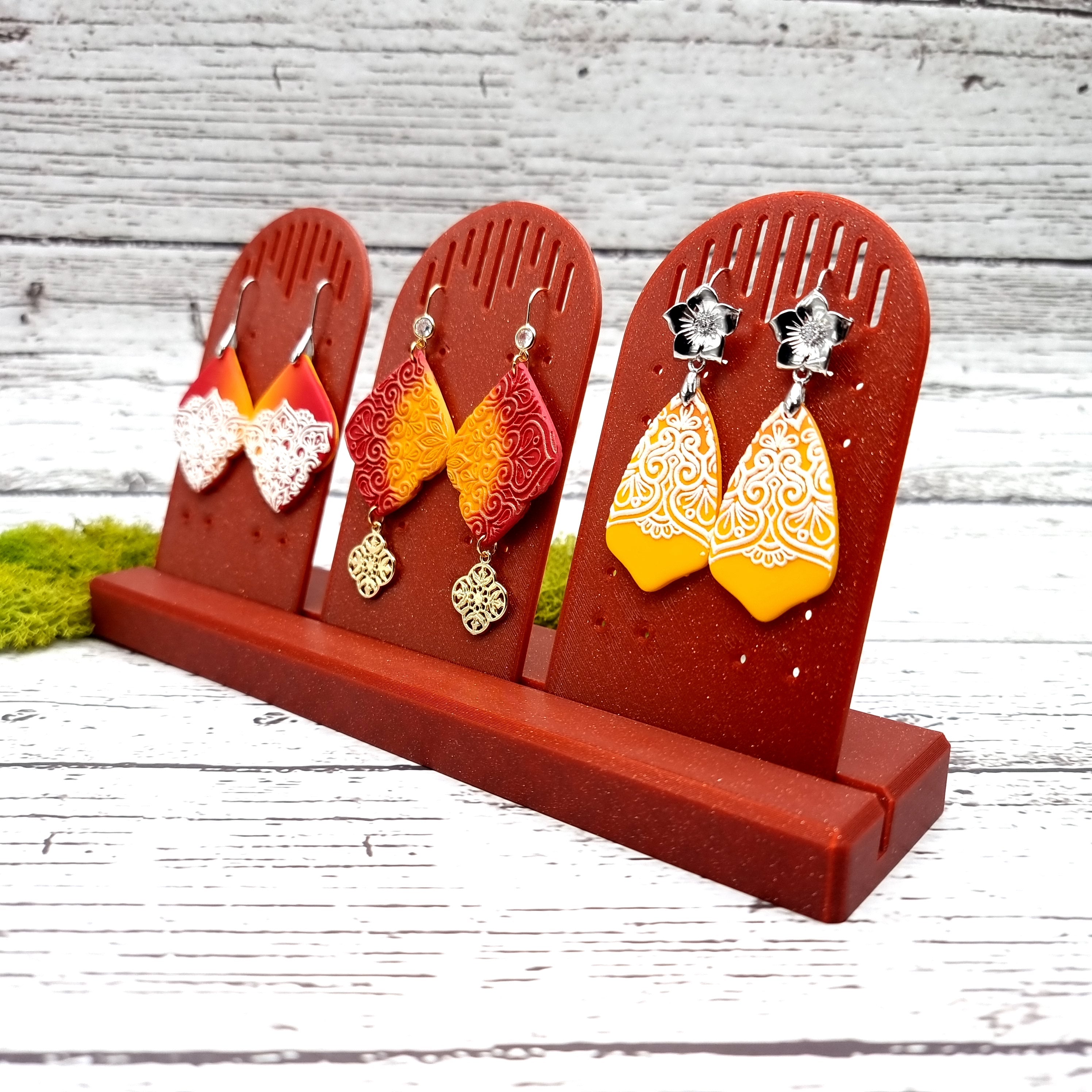 Long Display for Earrings - Crimson Red Display for Earrings SweetyBijou Tools