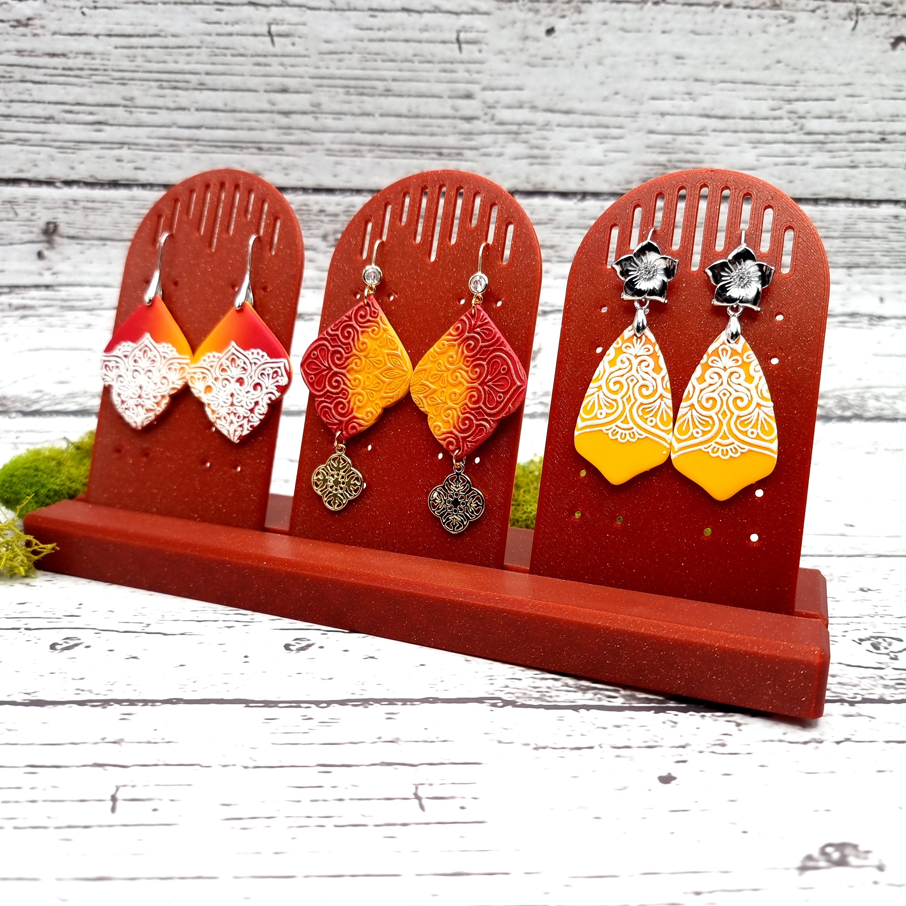Long Display for Earrings - Crimson Red Display for Earrings SweetyBijou Tools