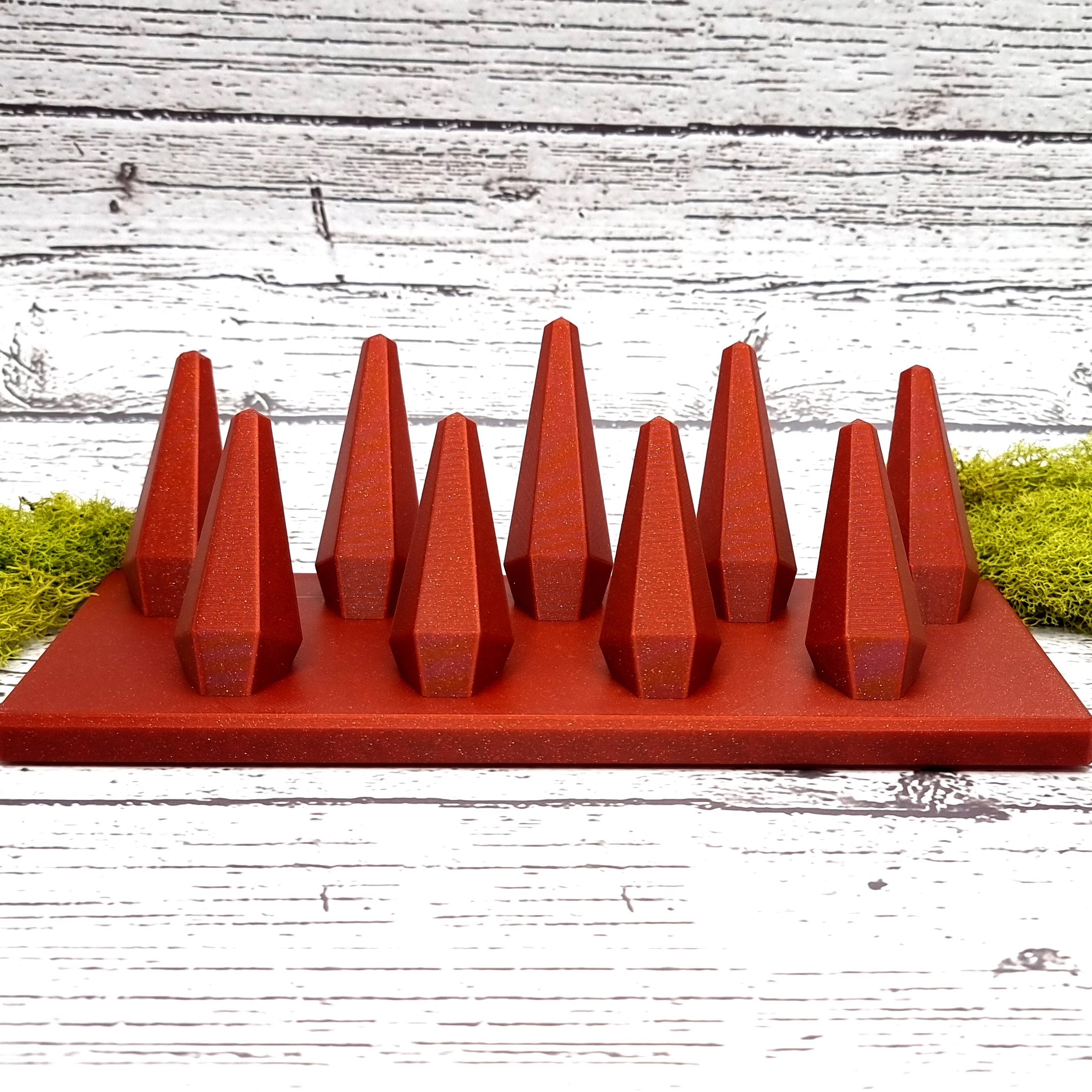 9 Fingers for Large Rings Display - Crimson Red Display for Rings SweetyBijou Tools