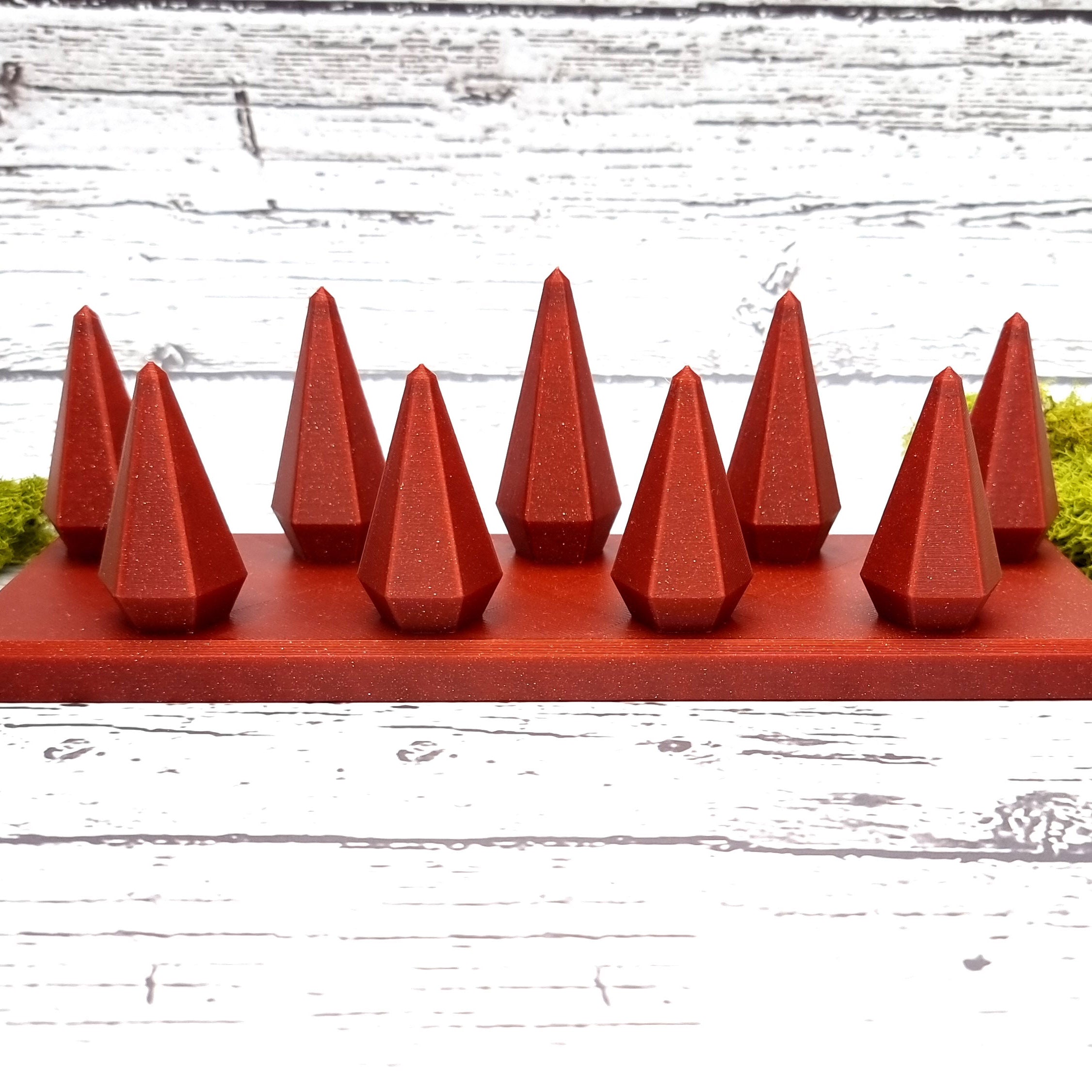 9 Fingers Display for Rings (Vertical) - Crimson Red Display for Rings SweetyBijou Tools