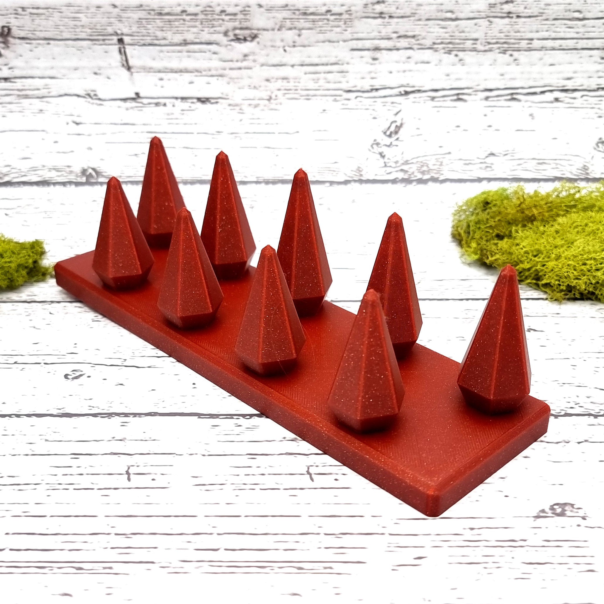 9 Fingers Display for Rings (Vertical) - Crimson Red Display for Rings SweetyBijou Tools