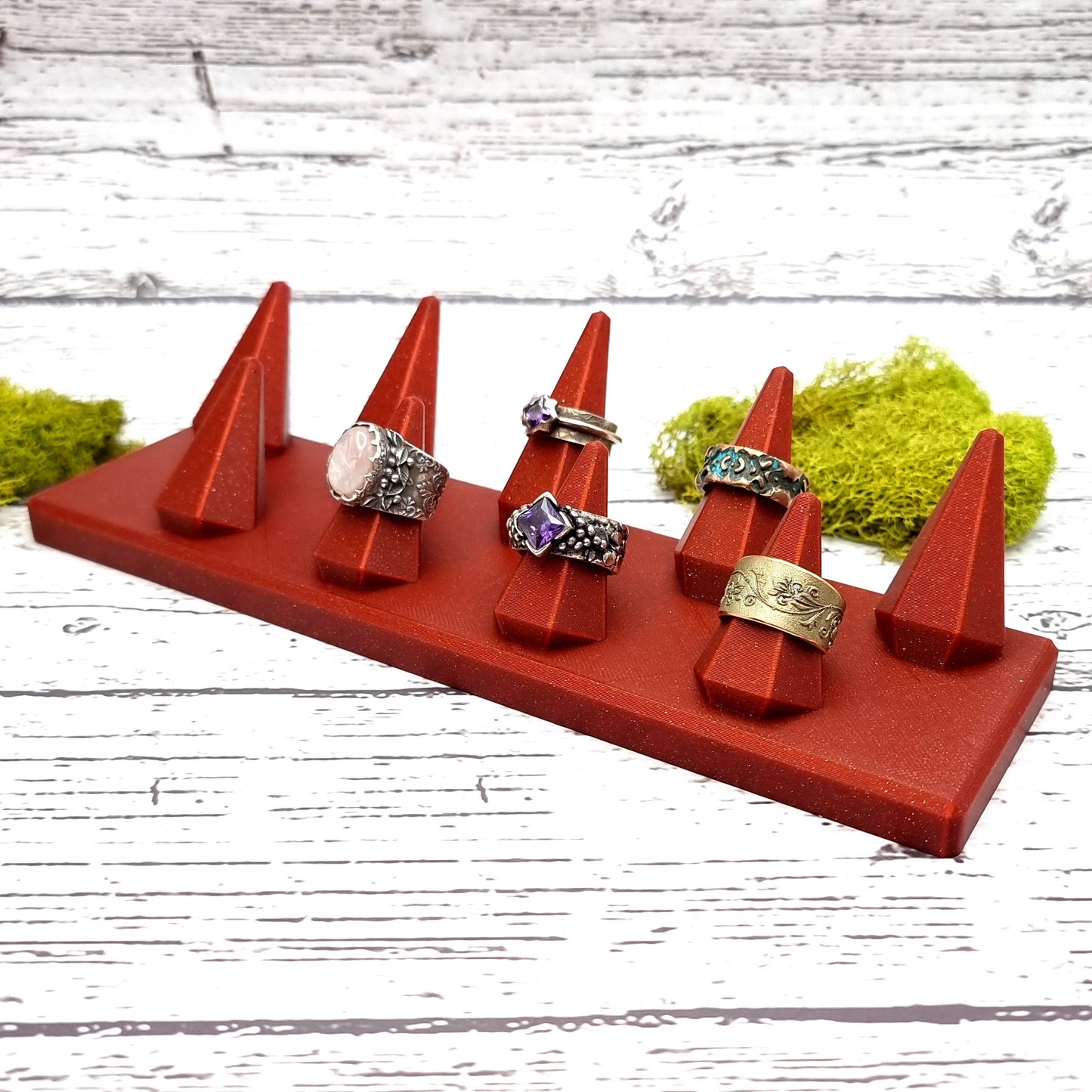 9 Fingers - Tilt Display for Rings - Crimson Red Display for Rings SweetyBijou Tools