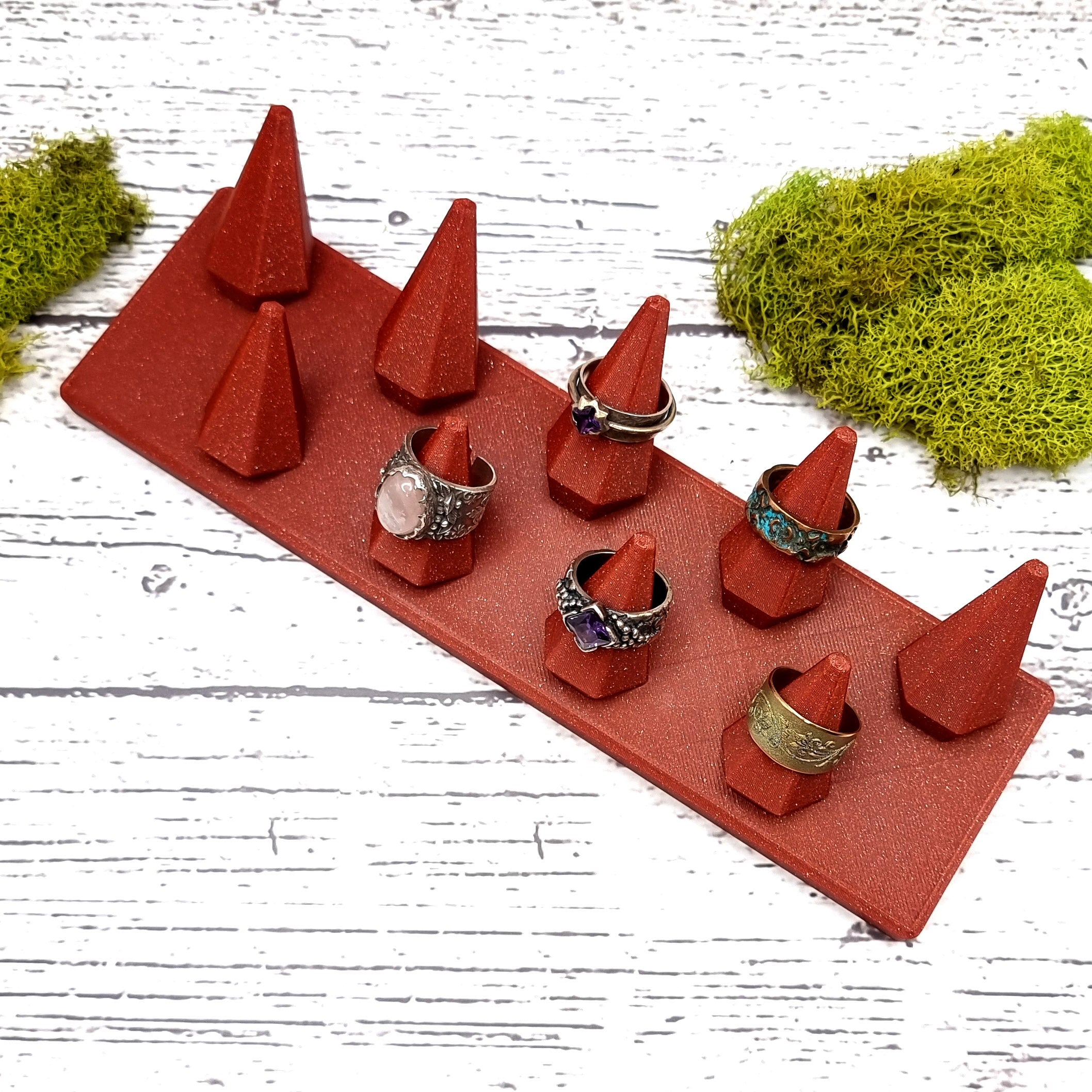 9 Fingers - Tilt Display for Rings - Crimson Red Display for Rings SweetyBijou Tools