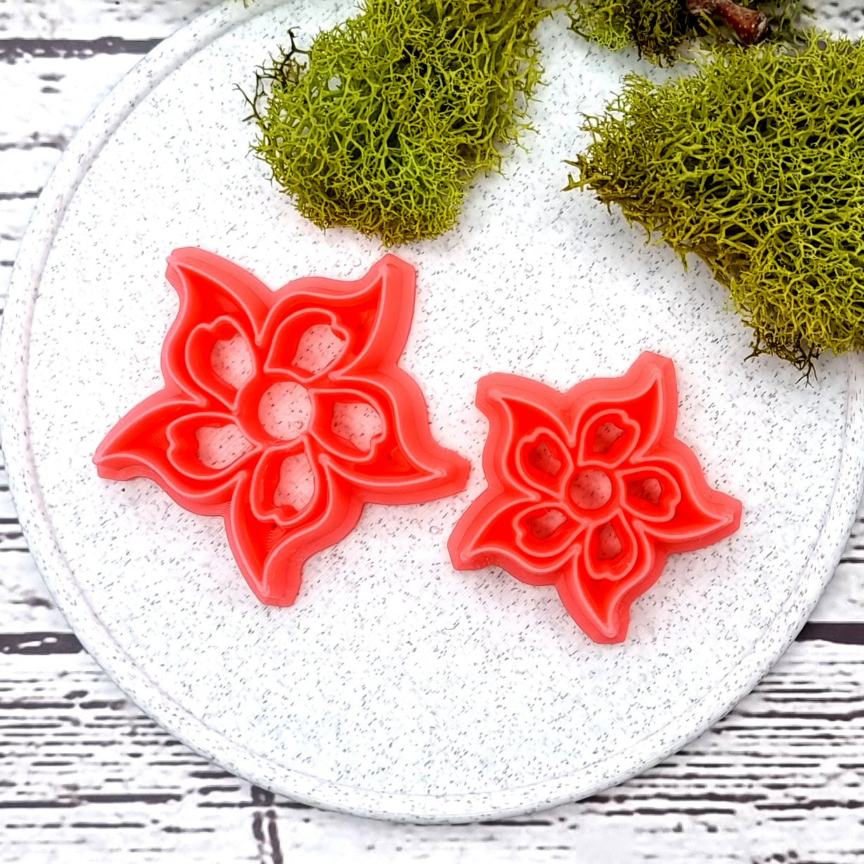 Flower shape polymer clay cutter