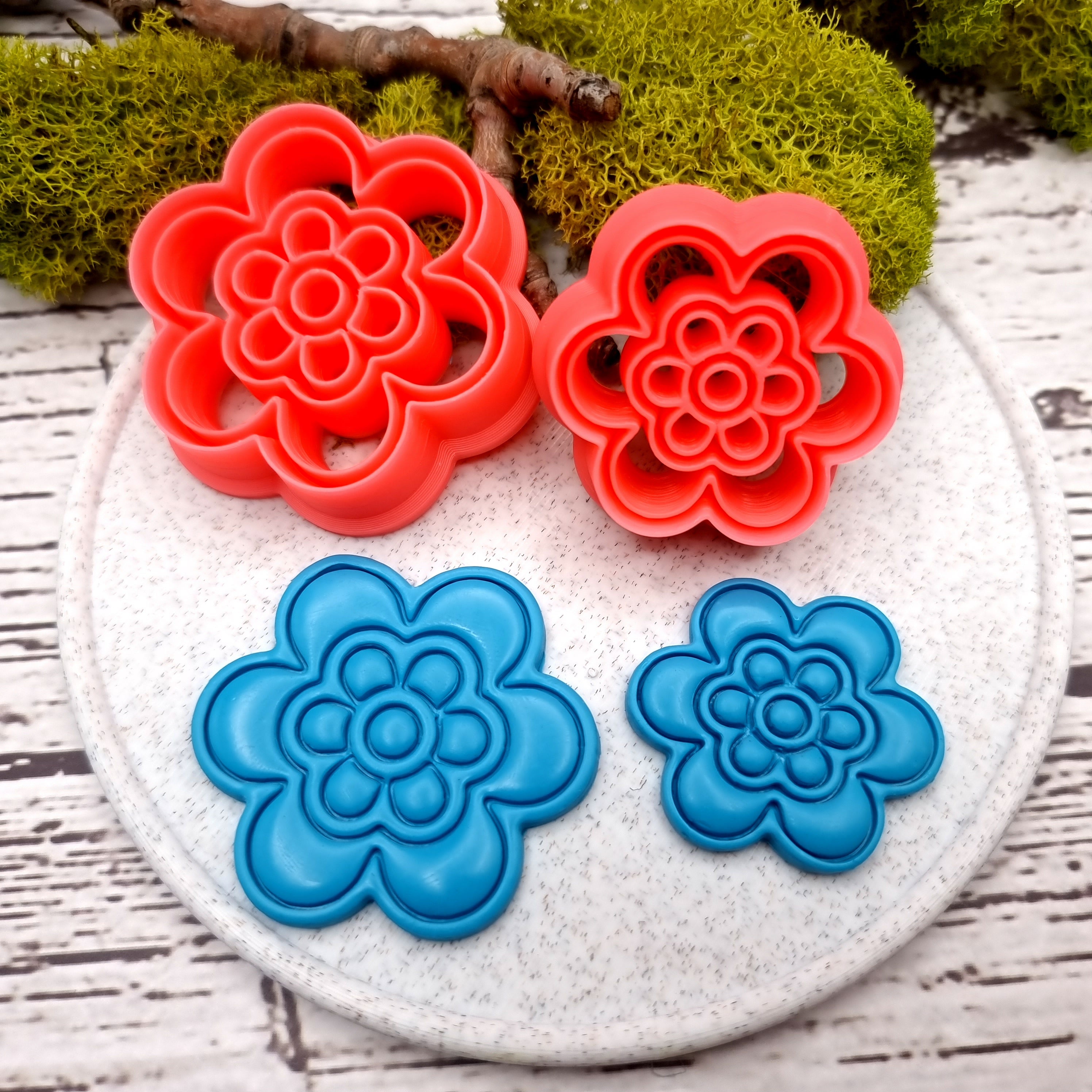 Flower Cutter #4 - Polymer Clay Cutters Plastic Cutters SweetyBijou Tools
