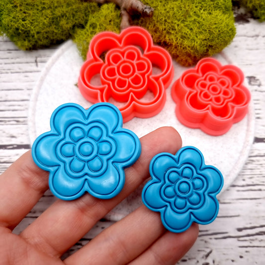 Flower Cutter #4 - Polymer Clay Cutters Plastic Cutters SweetyBijou Tools
