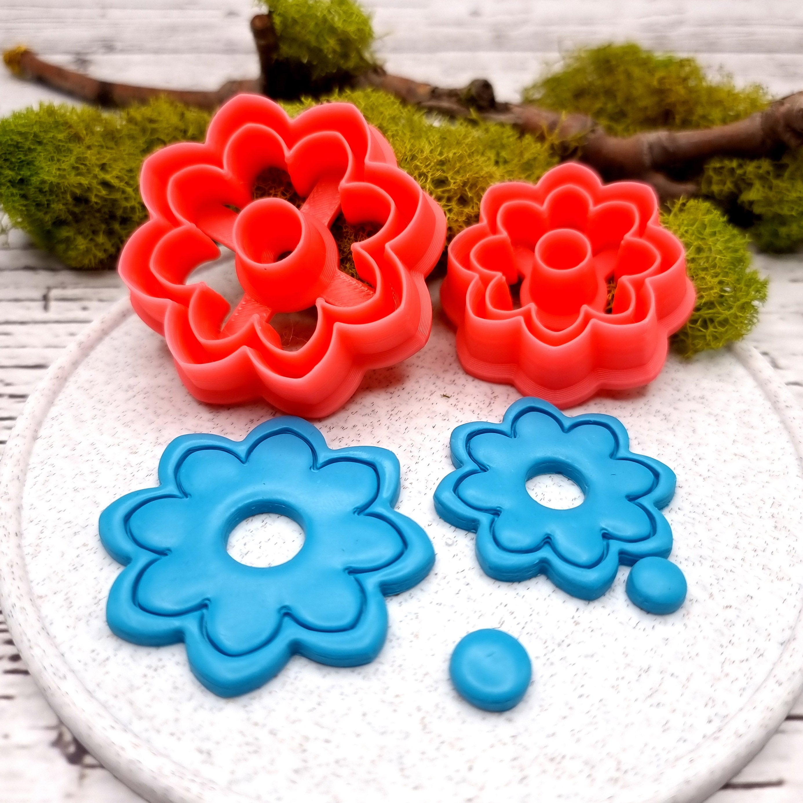 Flower shape polymer clay cutter
