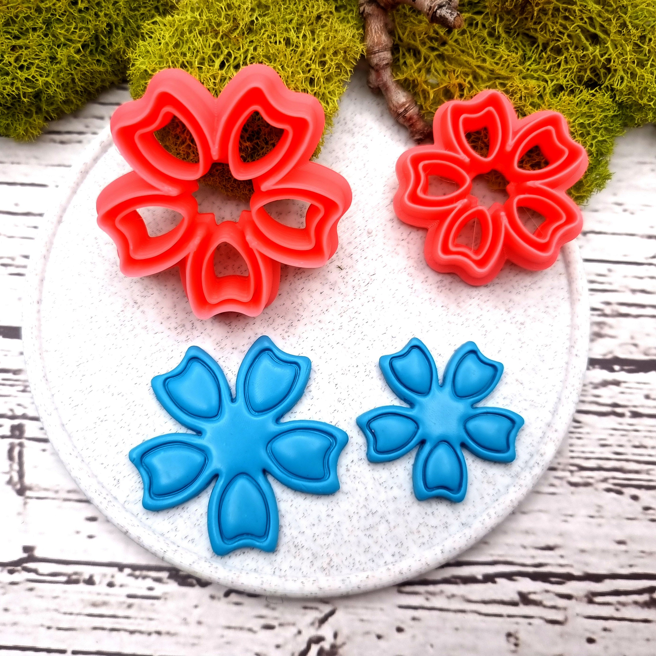 Flower Cutter #9 - Polymer Clay Cutters Plastic Cutters SweetyBijou Tools