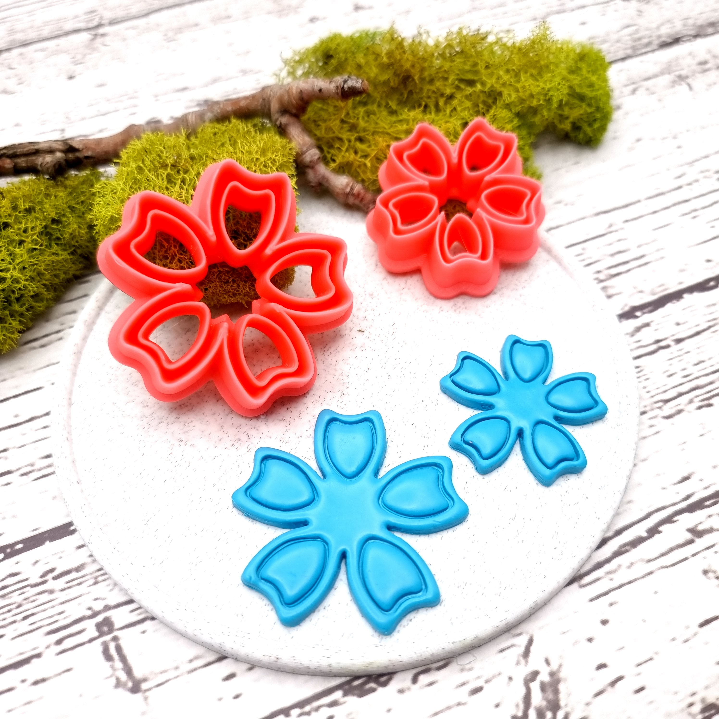 Flower shape polymer clay cutter
