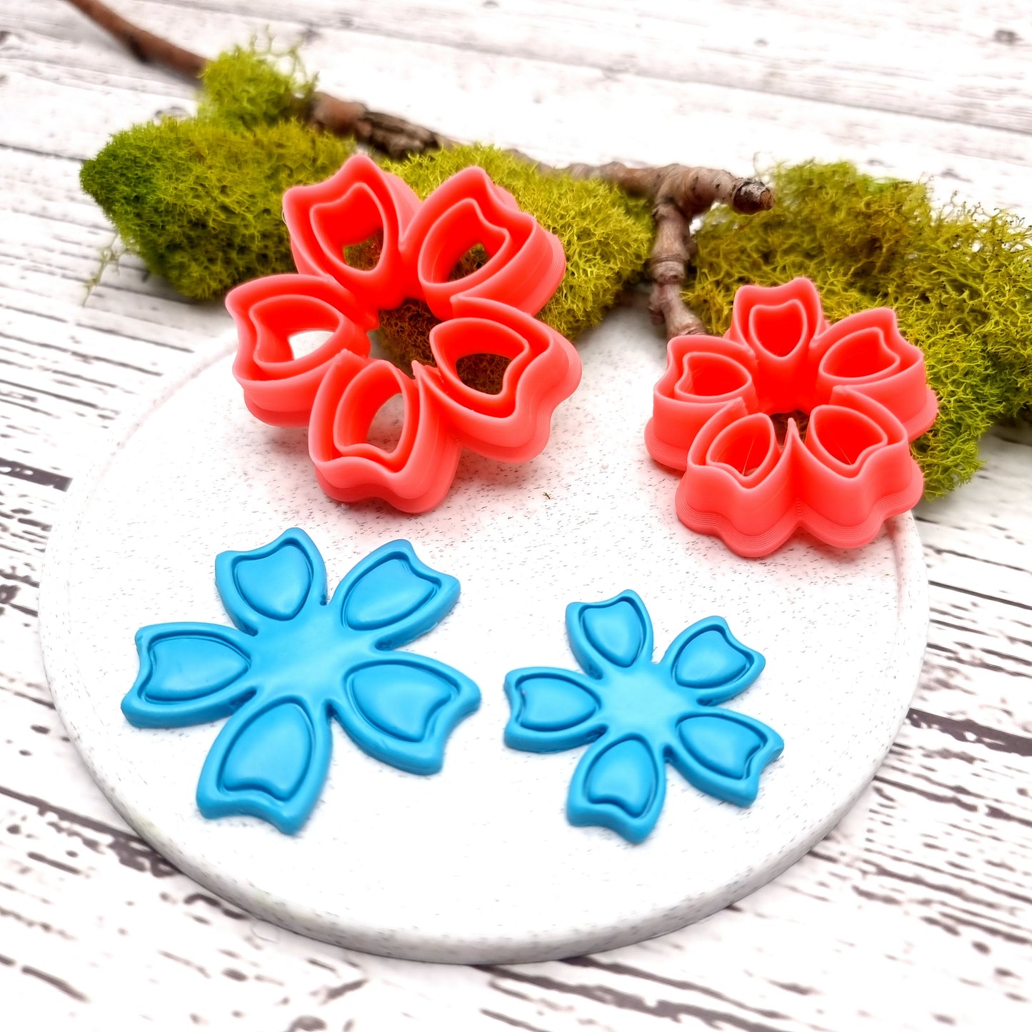 Flower Cutter #9 - Polymer Clay Cutters Plastic Cutters SweetyBijou Tools