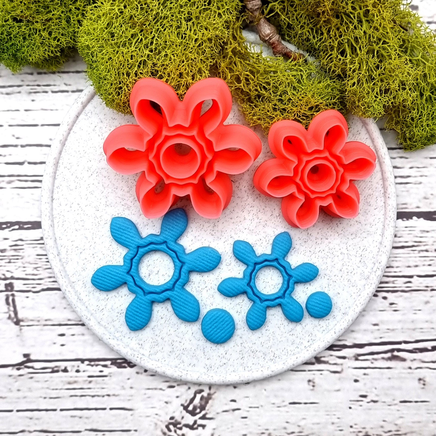 Flower Cutter #5 - Polymer Clay Cutters Plastic Cutters SweetyBijou Tools