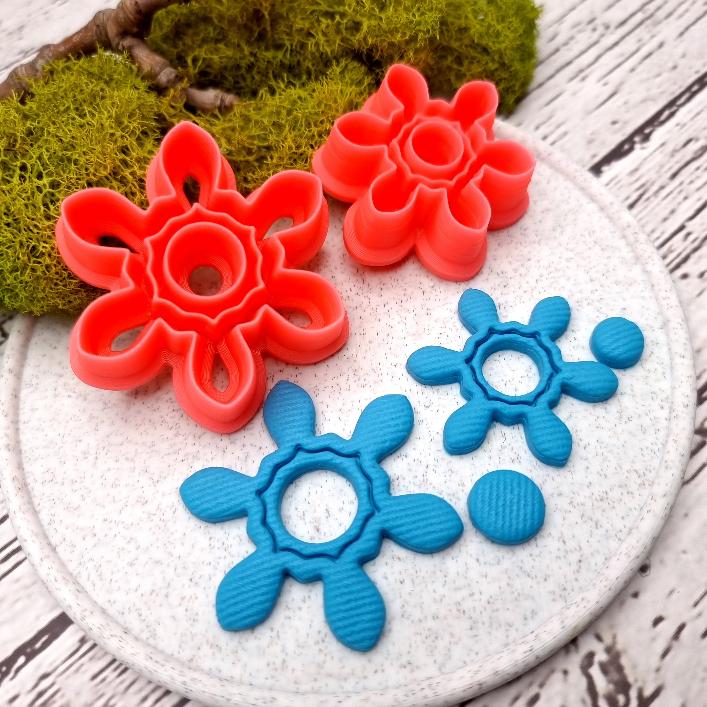 Flower Cutter #5 - Polymer Clay Cutters Plastic Cutters SweetyBijou Tools