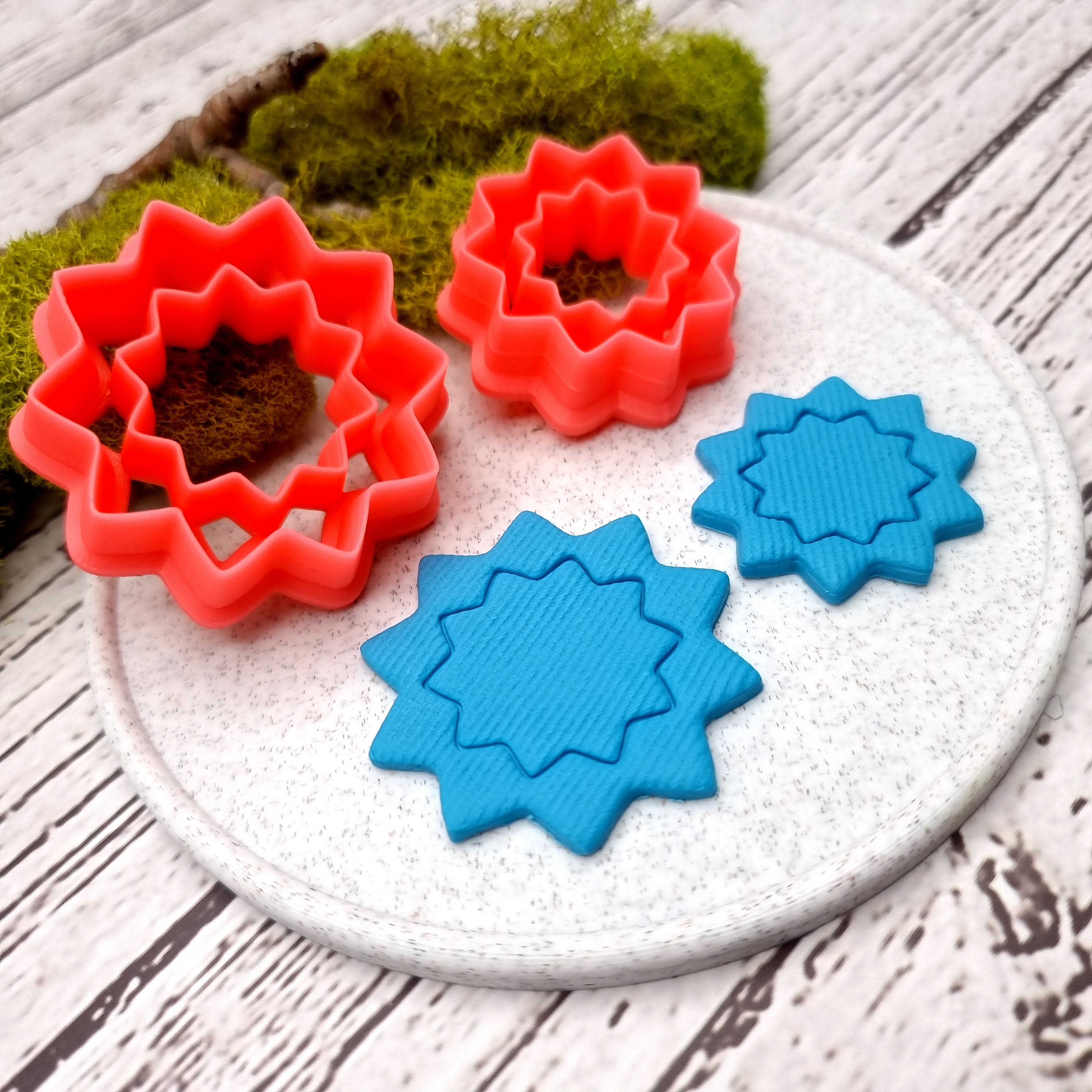 Flower shape polymer clay cutter